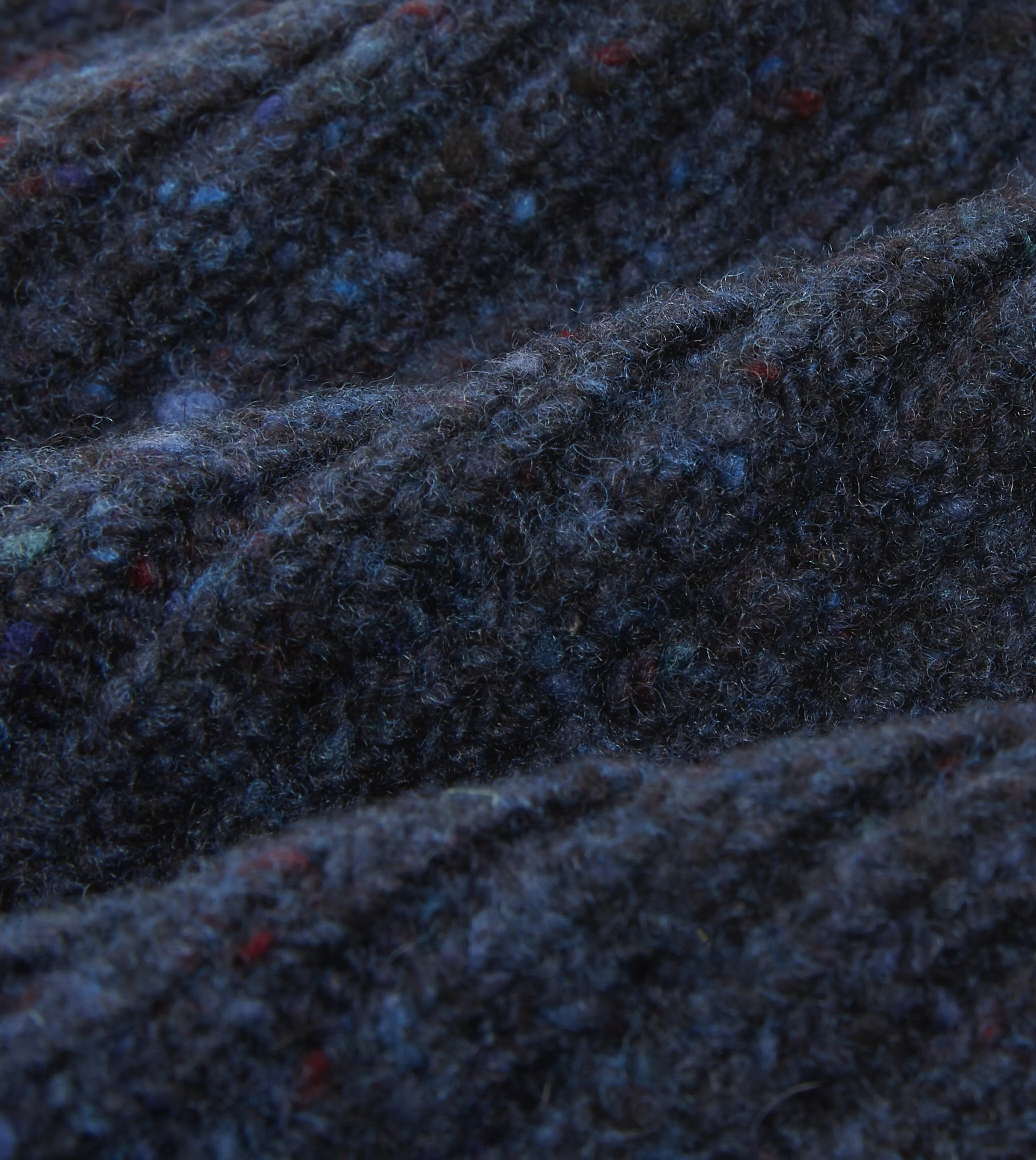 Navy Ribbed Merino Donegal Knit Cap sold by Drake's London product image thumbnail 2