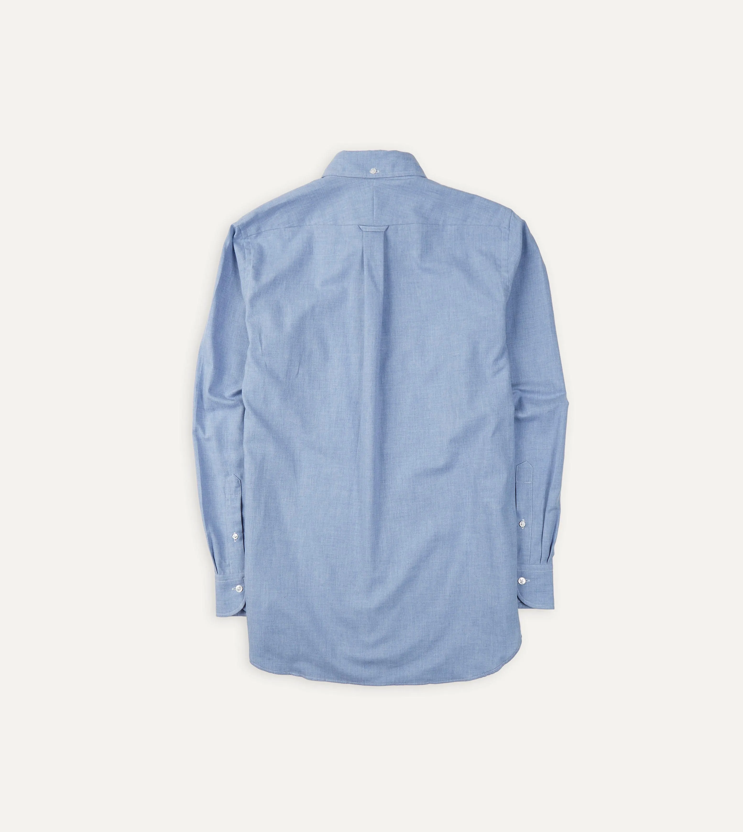 Light Blue Brushed Cotton Button-Down Shirt sold by Drake's London product image thumbnail 3