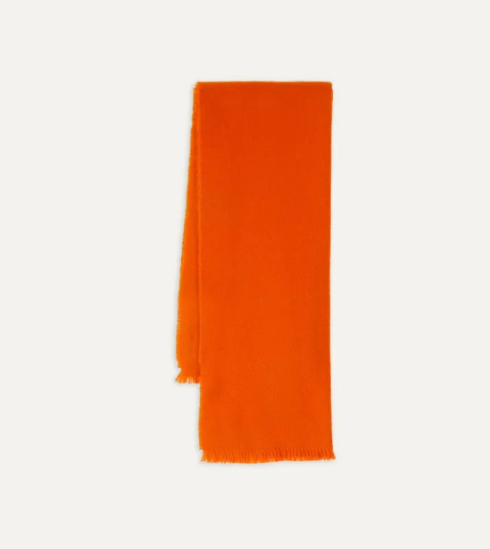 Orange Cashmere Scarf sold by Drake's London