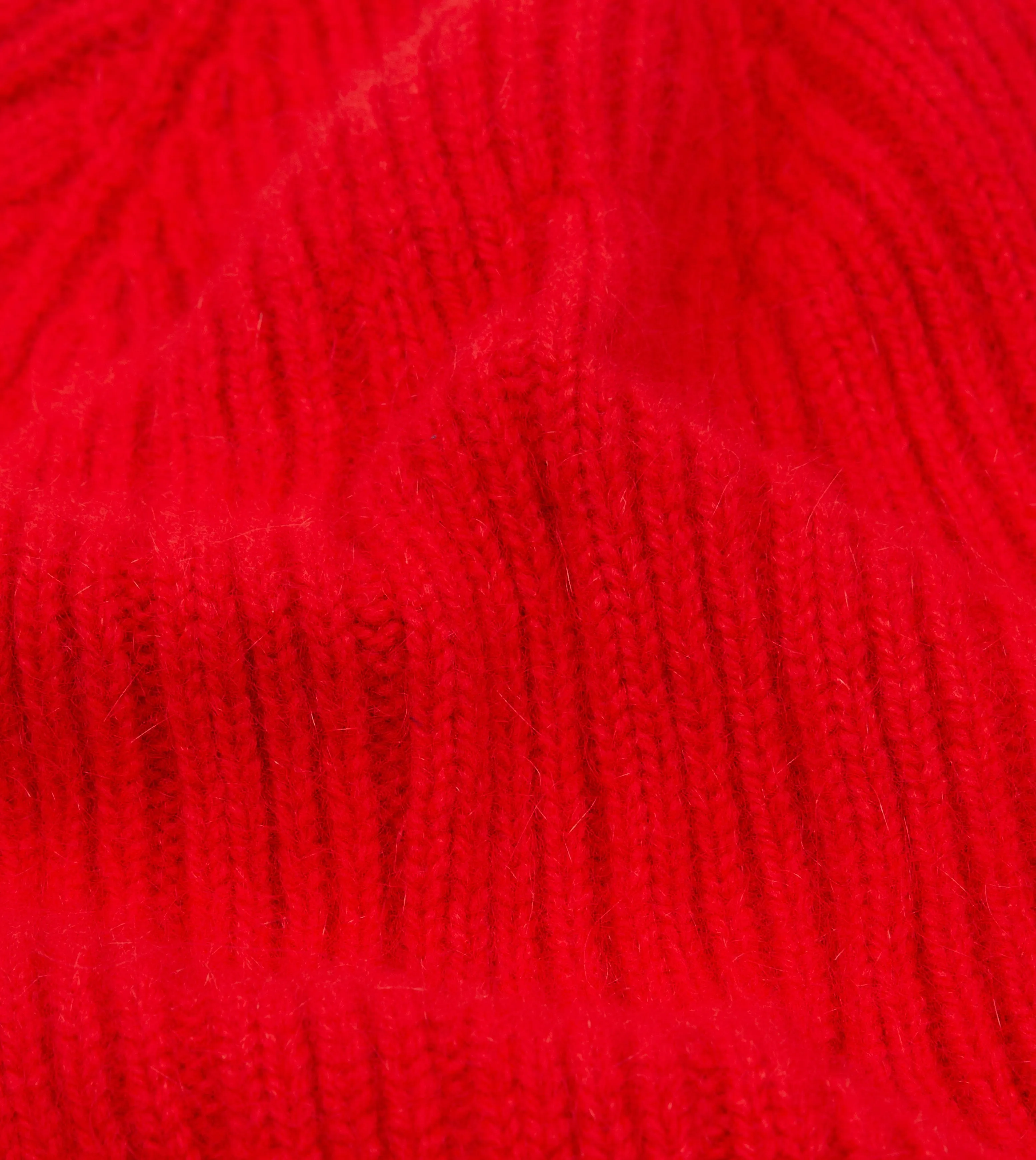 Red Angora Lambswool Ribbed Knit Cap sold by Drake's London product image thumbnail 2