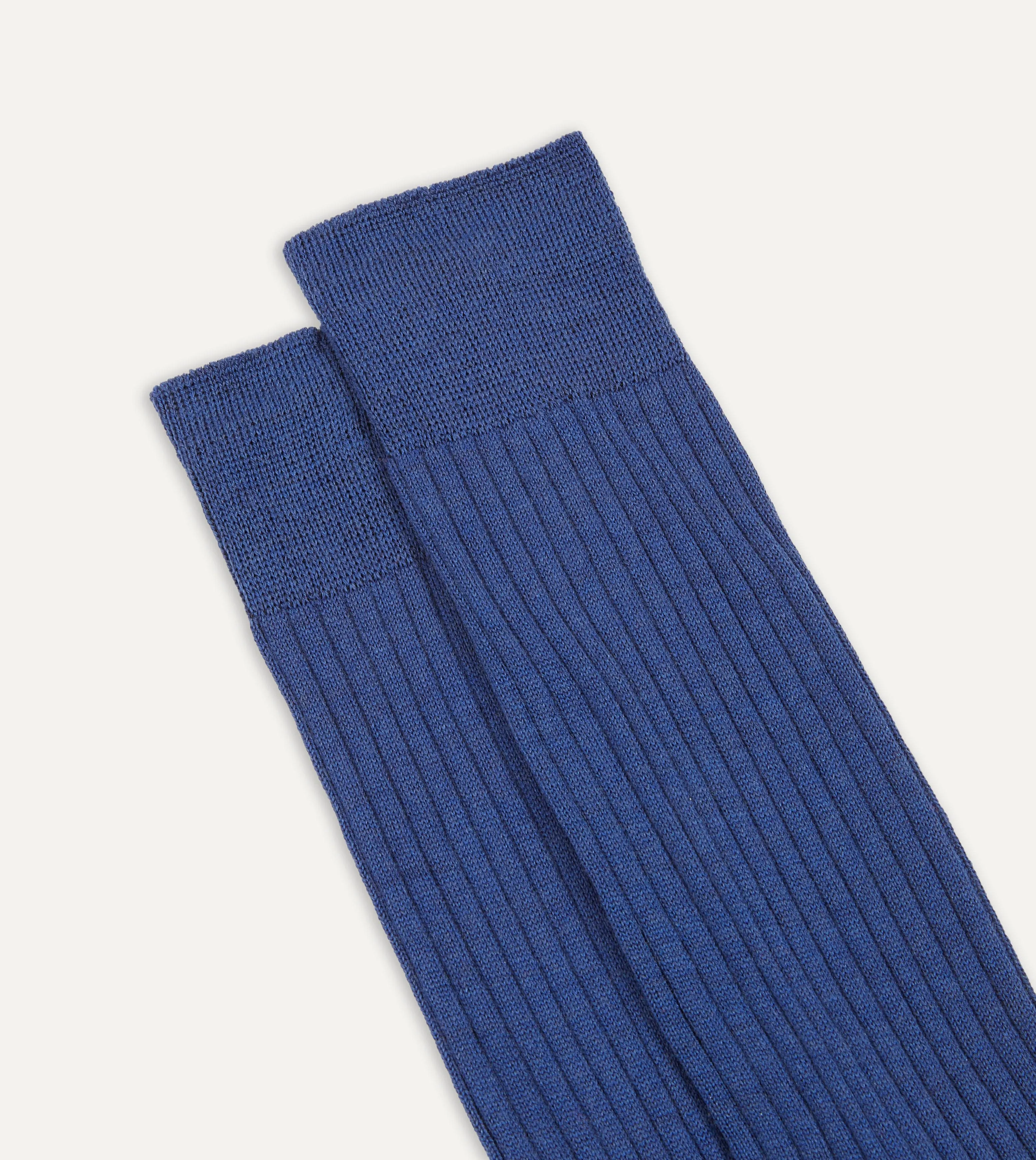 Blue Wool Mid-Calf Socks sold by Drake's London product image thumbnail 3
