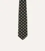 Dark Navy Mini Paisley Silk Self-Tipped Tie sold by Drake's London