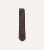 Brown Large Paisley Print Madder Silk Self-Tipped Tie sold by Drake's London