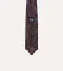 Brown Large Paisley Print Madder Silk Self-Tipped Tie sold by Drake's London