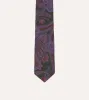 Olive Large Paisley Print Madder Silk Self-Tipped Tie sold by Drake's London