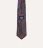 Olive Large Paisley Print Madder Silk Self-Tipped Tie sold by Drake's London