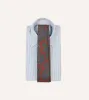 Rust Large Paisley Print Madder Silk Self-Tipped Tie sold by Drake's London