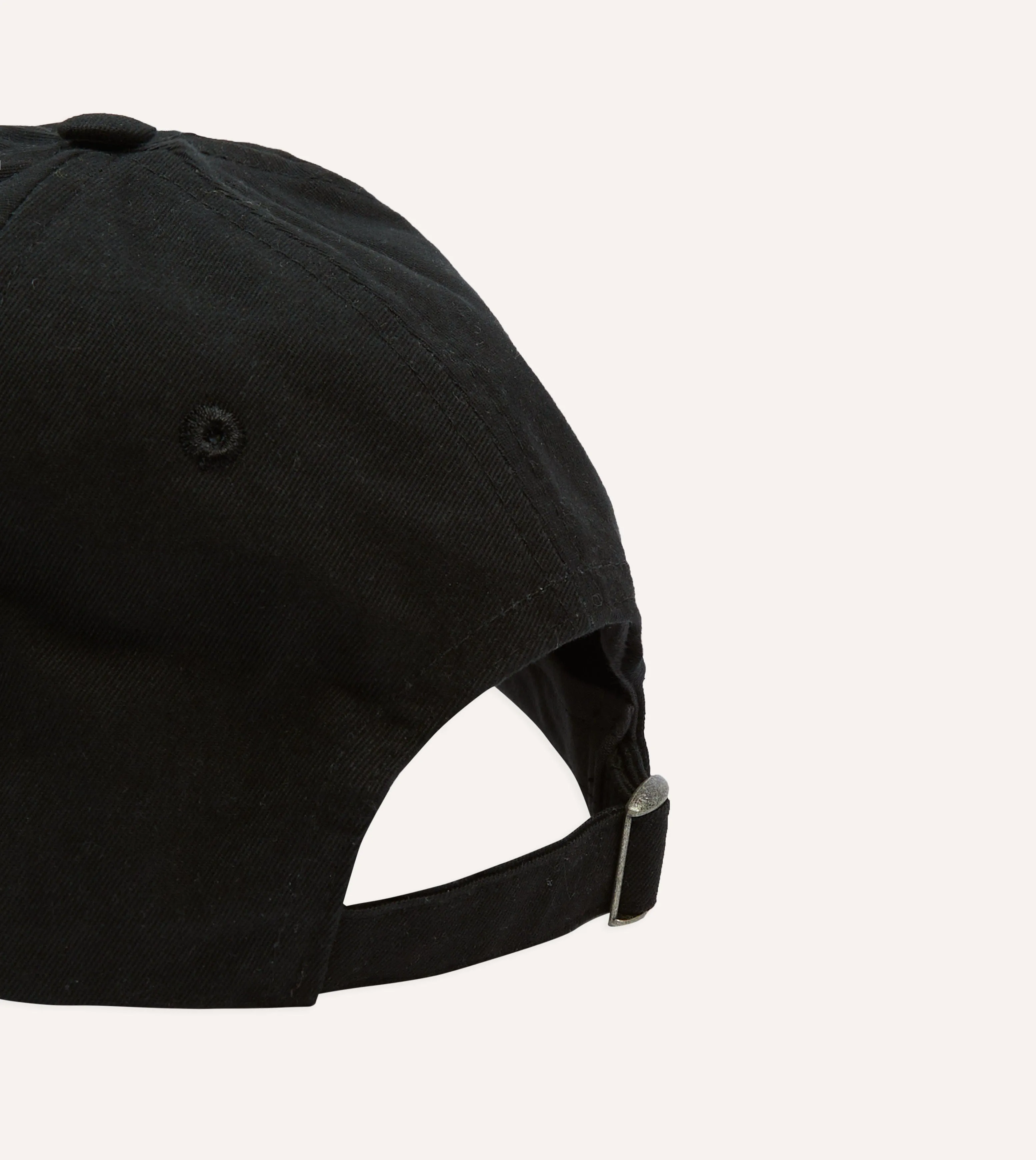 Washed Black Flower Emblem Cotton Baseball Cap sold by Drake's London product image thumbnail 2