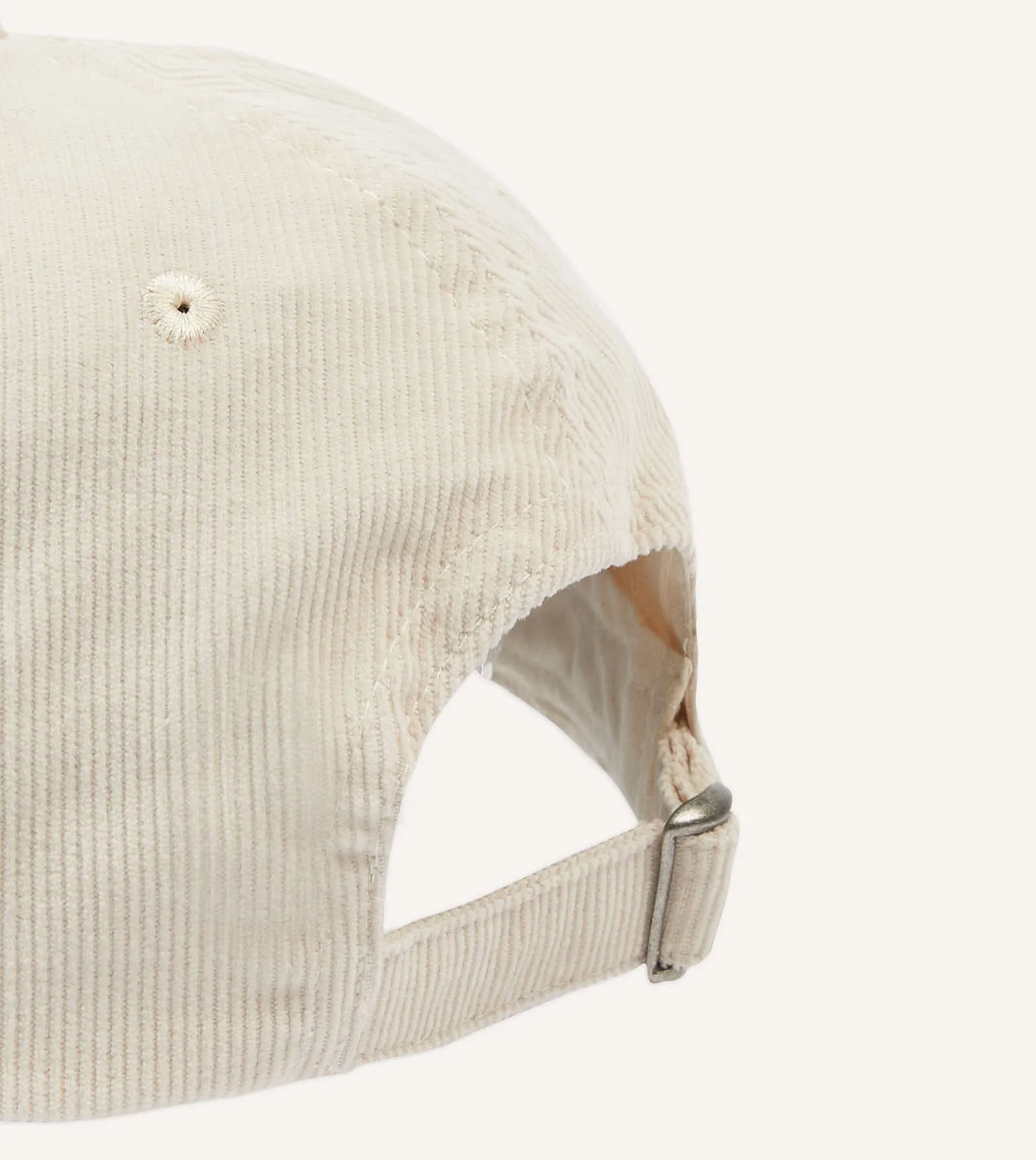 Ecru Kantha Flower Emblem Cotton Baseball Cap sold by Drake's London product image thumbnail 2