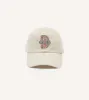 Ecru Kantha Flower Emblem Cotton Baseball Cap sold by Drake's London