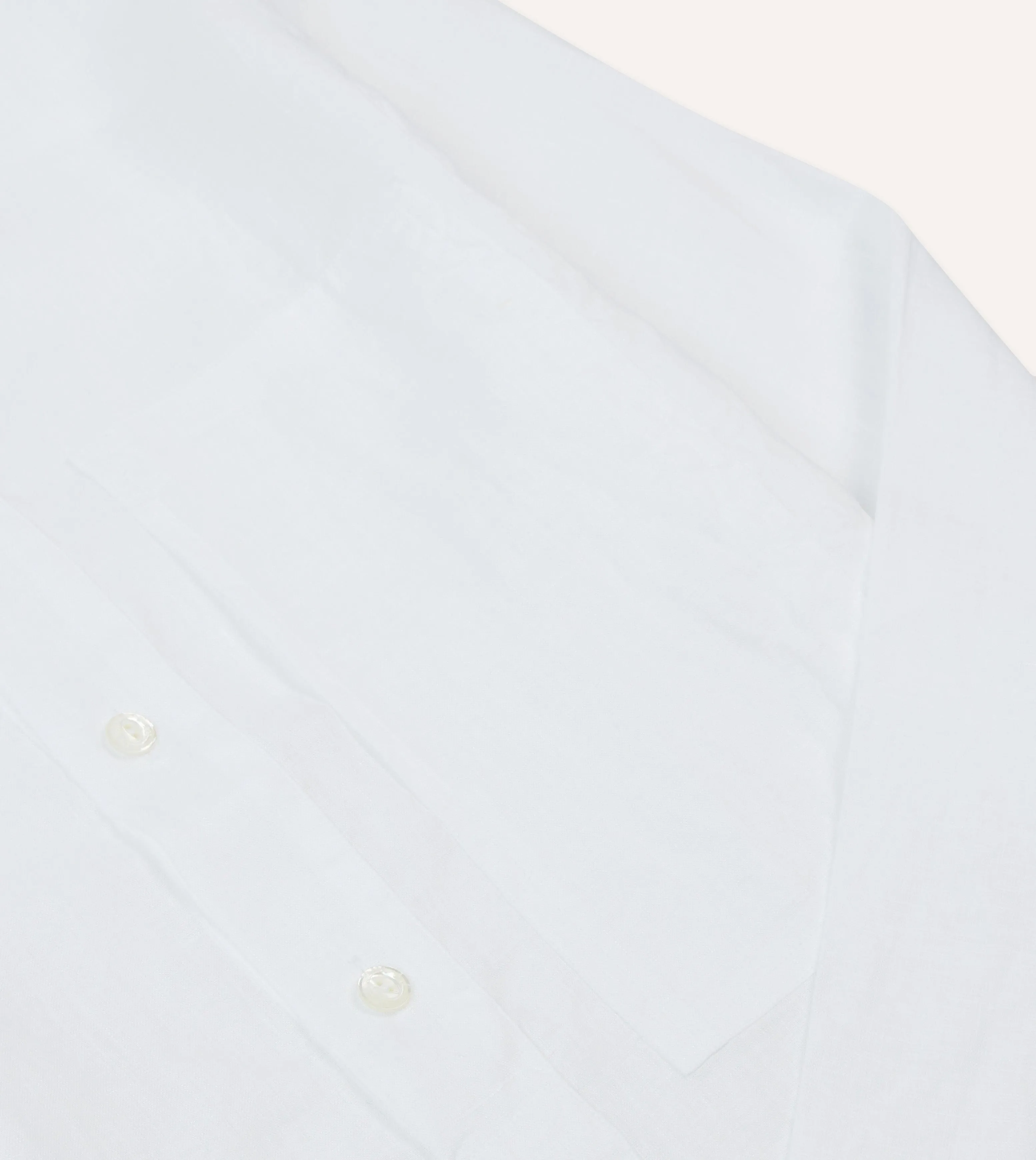 White Linen Mandarin Collar Popover Shirt sold by Drake's London product image thumbnail 4