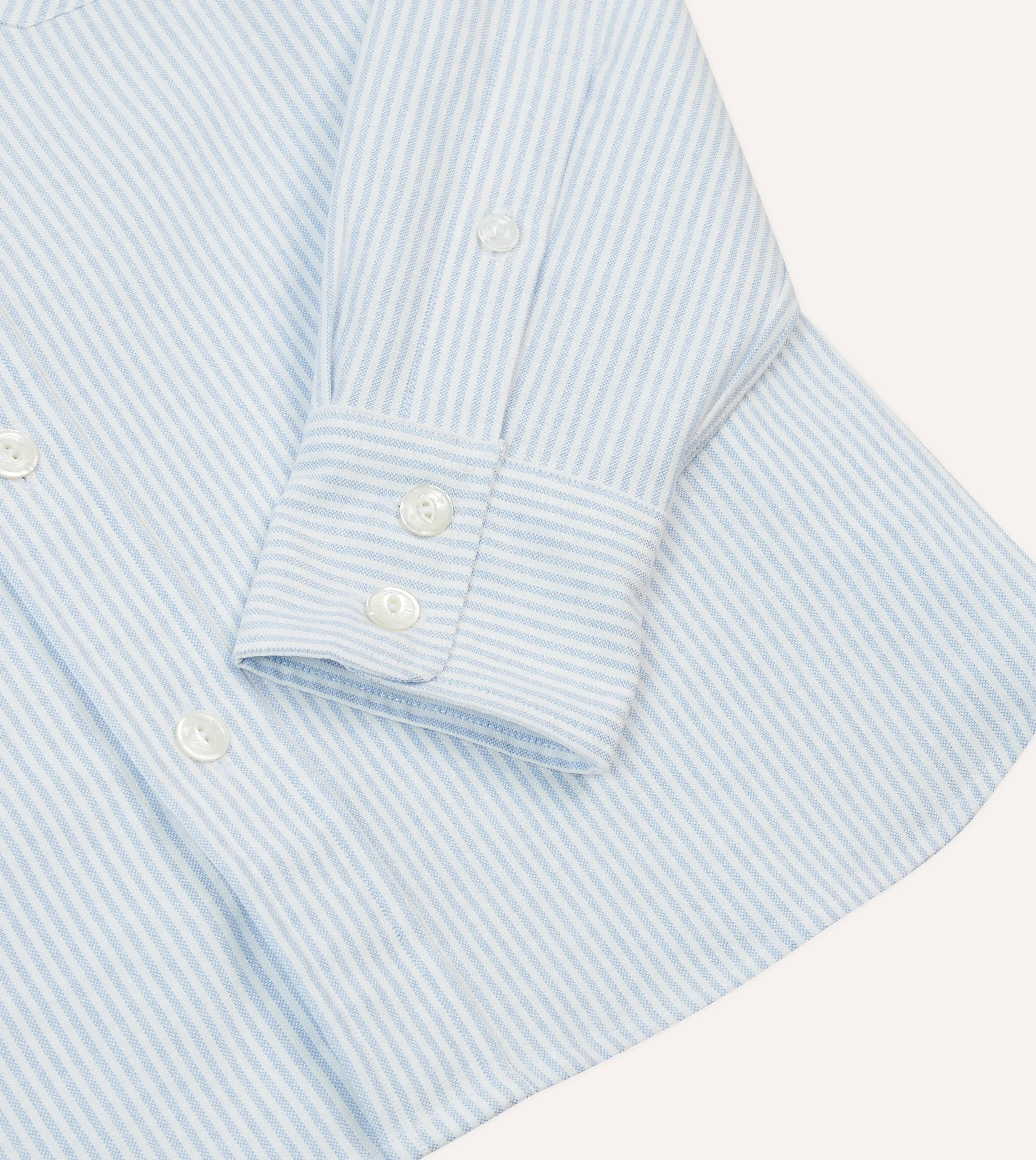 Multi Stripe Cotton Oxford Two-Pocket Western Fun Shirt sold by Drake's London product image thumbnail 5