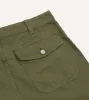 Olive Cotton-Linen Herringbone Fatigue Shorts sold by Drake's London