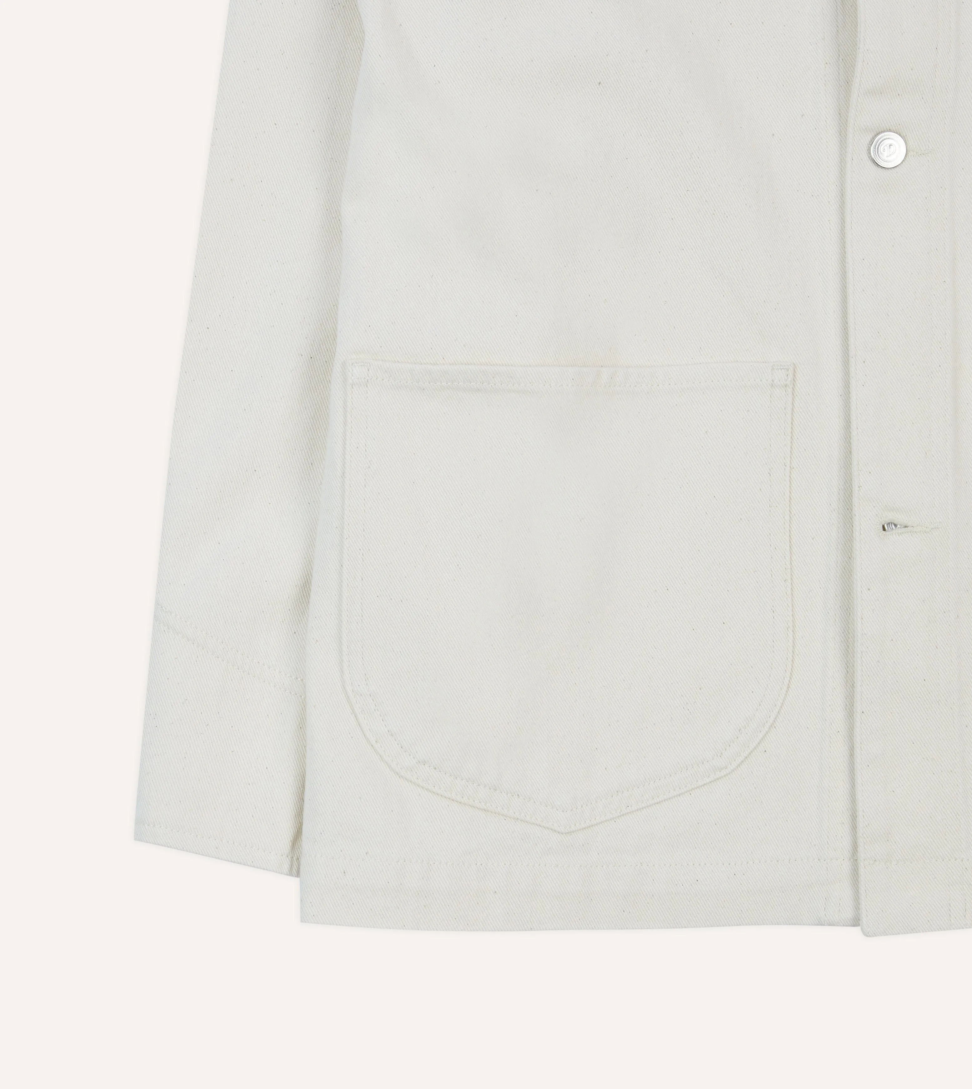 Ecru Denim Western Chore Jacket sold by Drake's London product image thumbnail 5