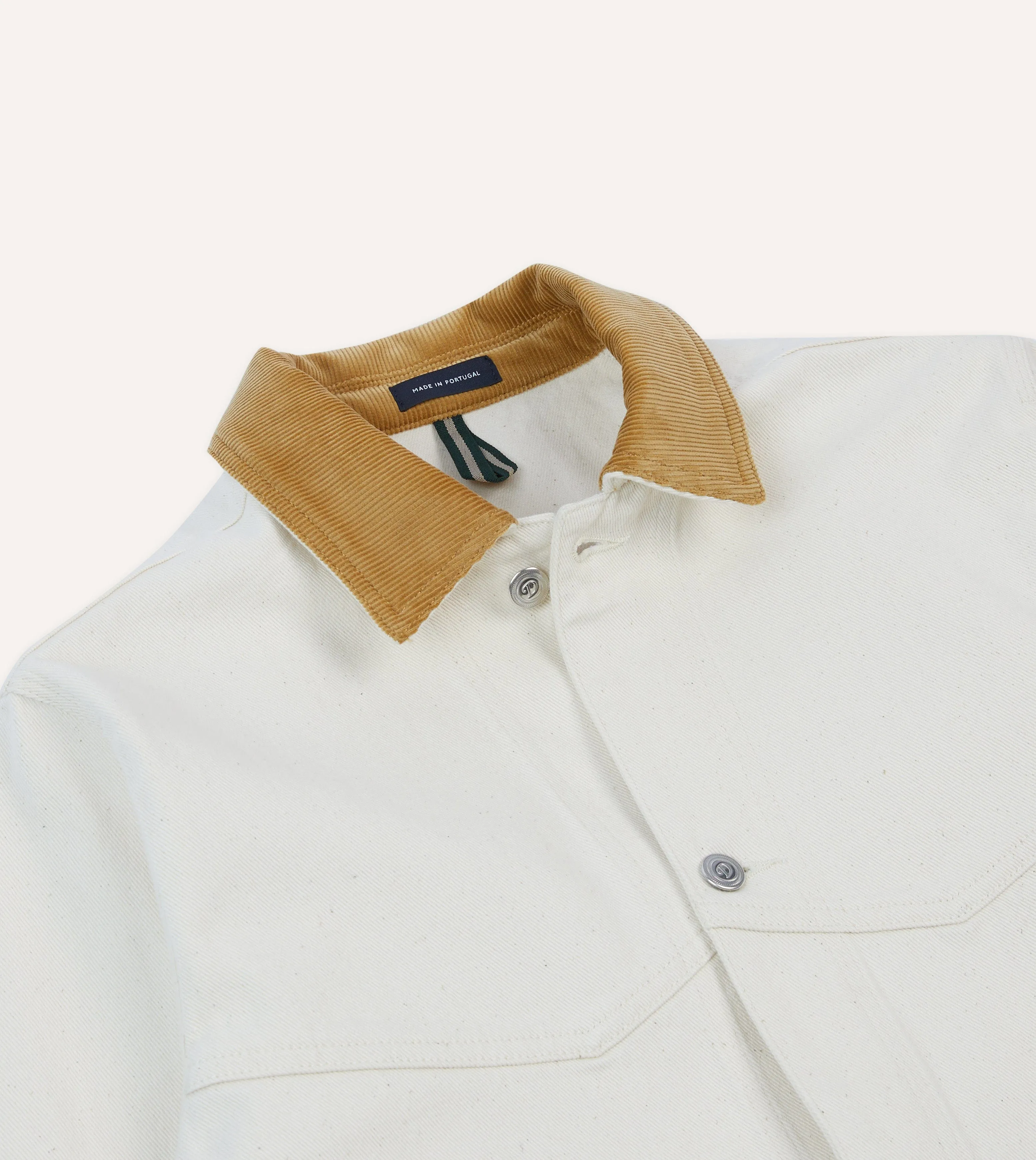 Ecru Denim Western Chore Jacket sold by Drake's London product image thumbnail 3