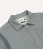 Grey Cotton Quarter Zip Collared Sweatshirt sold by Drake's London