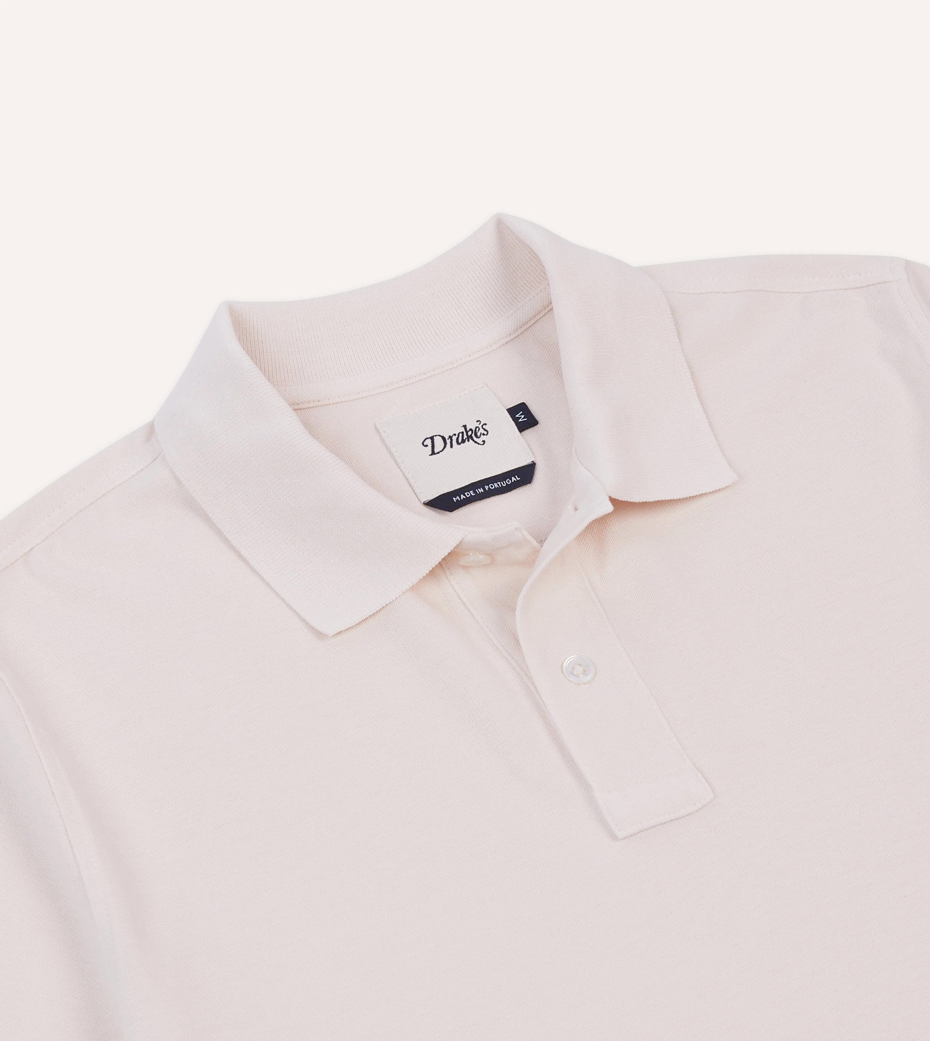 Pink Piqué Cotton Polo Shirt sold by Drake's London product image thumbnail 3
