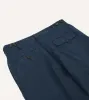 Navy Cotton Linen Games Trousers sold by Drake's London