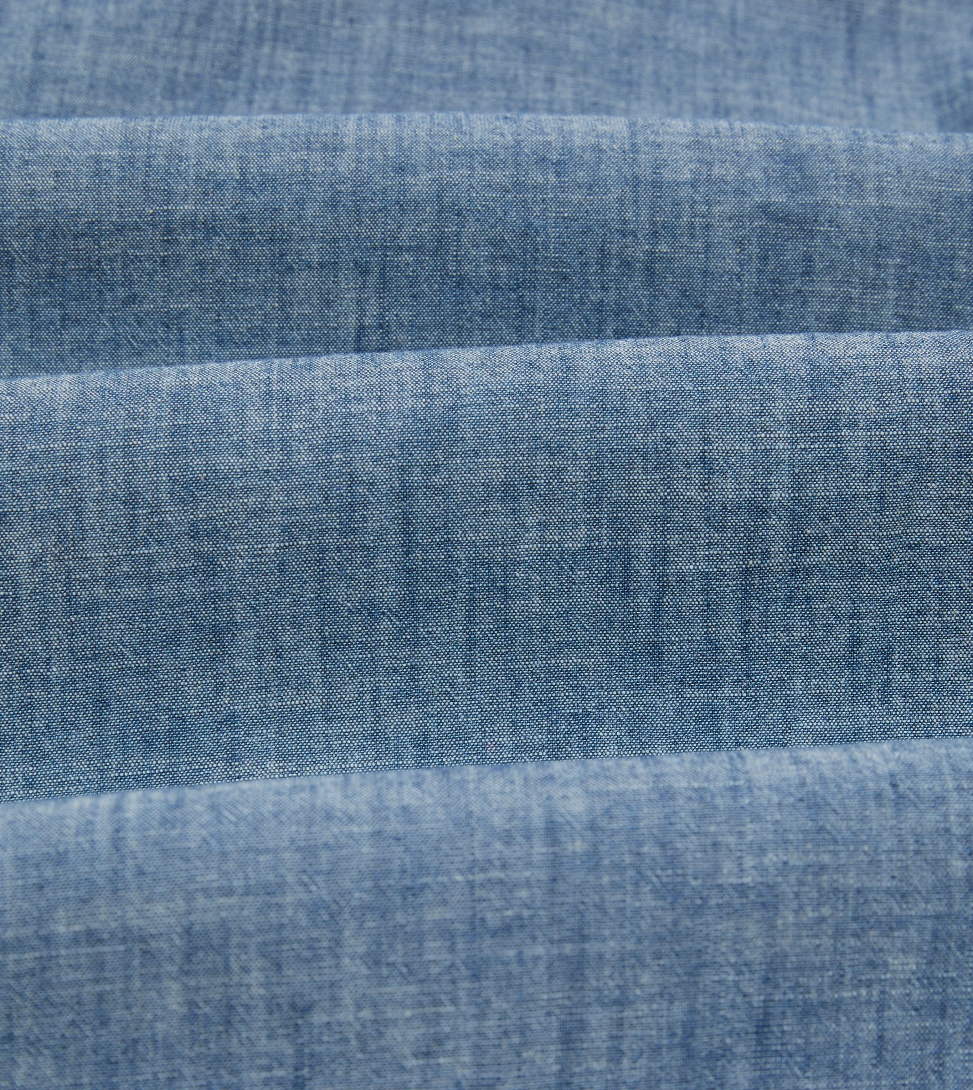 Blue Chambray Long Point Collar Shirt sold by Drake's London product image thumbnail 2