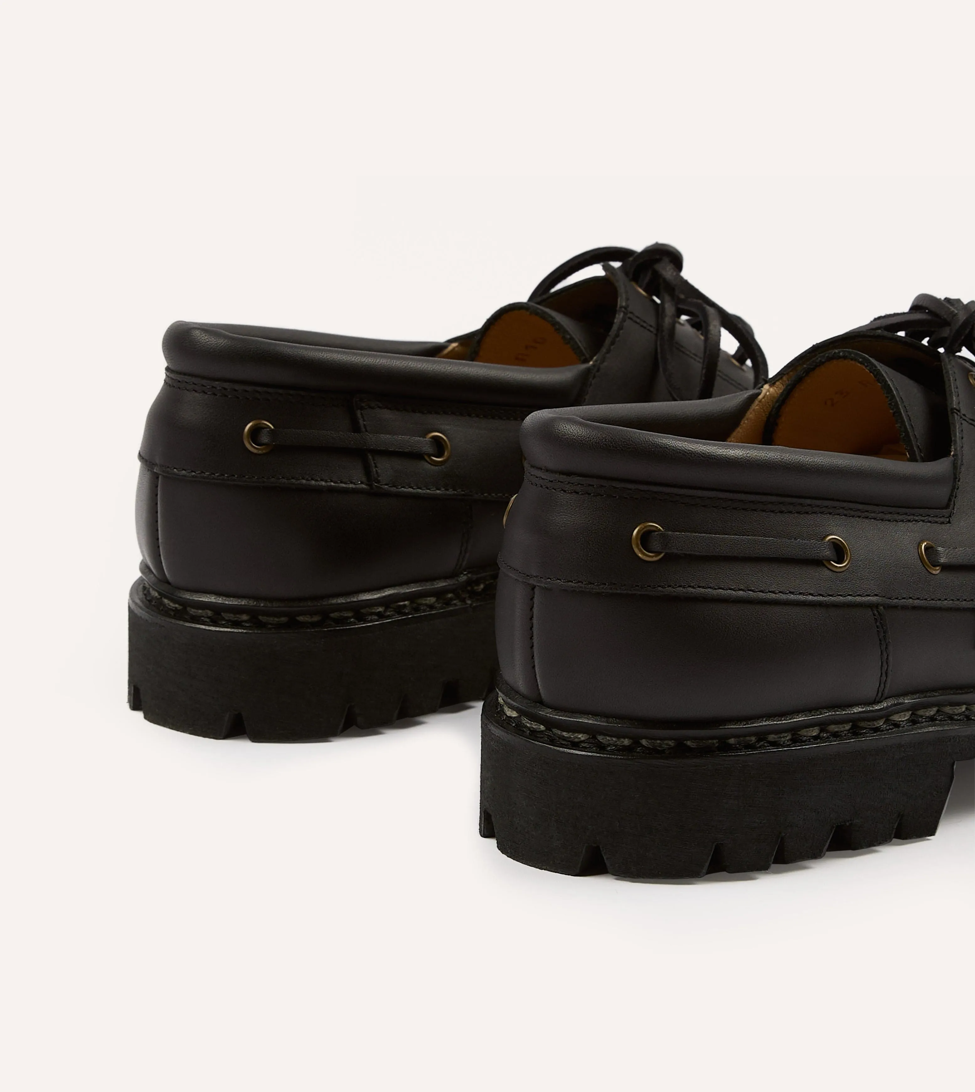 Paraboot Chimey Black Calf Leather Derby Shoe sold by Drake's London product image thumbnail 5