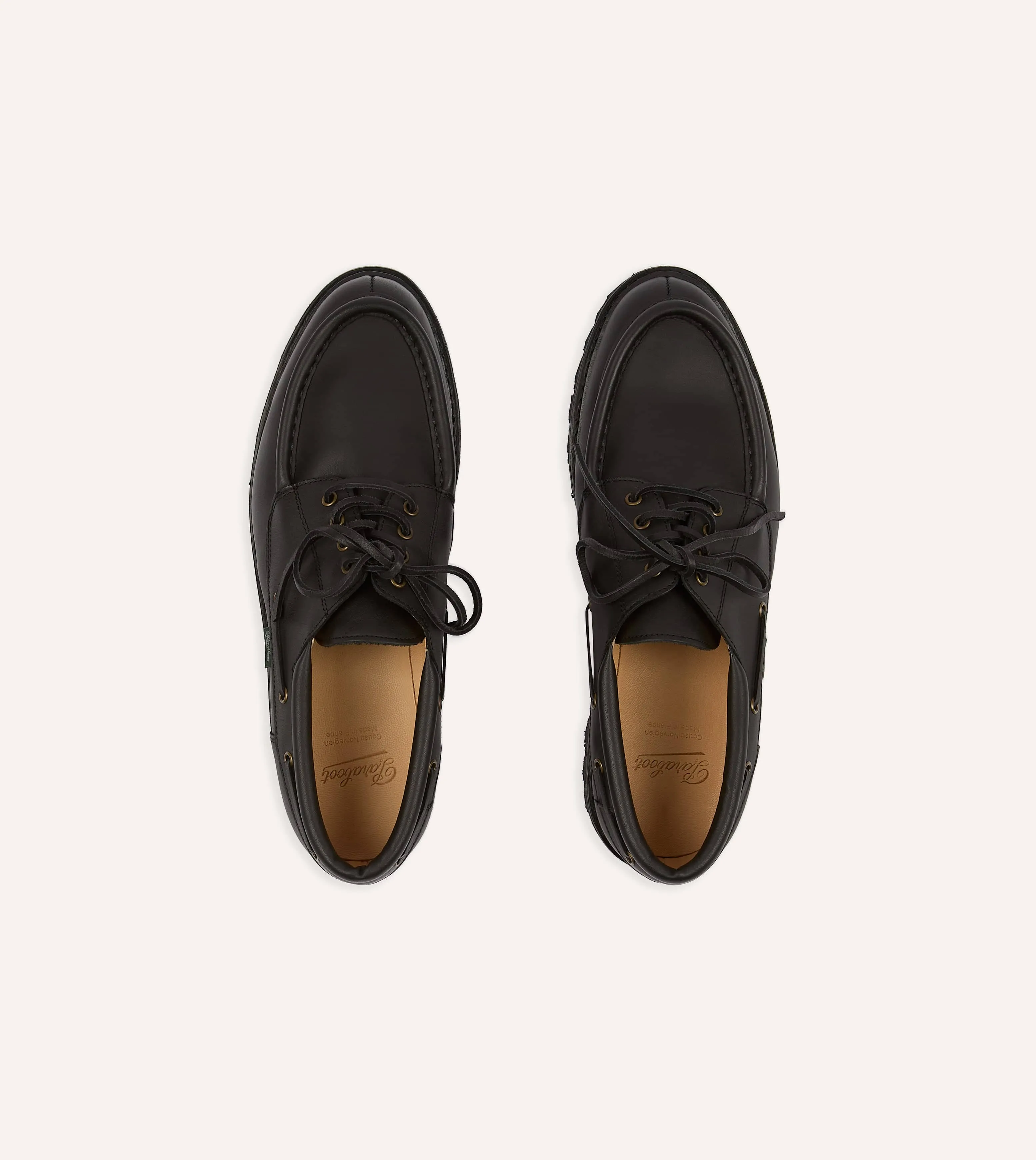 Paraboot Chimey Black Calf Leather Derby Shoe sold by Drake's London product image thumbnail 4