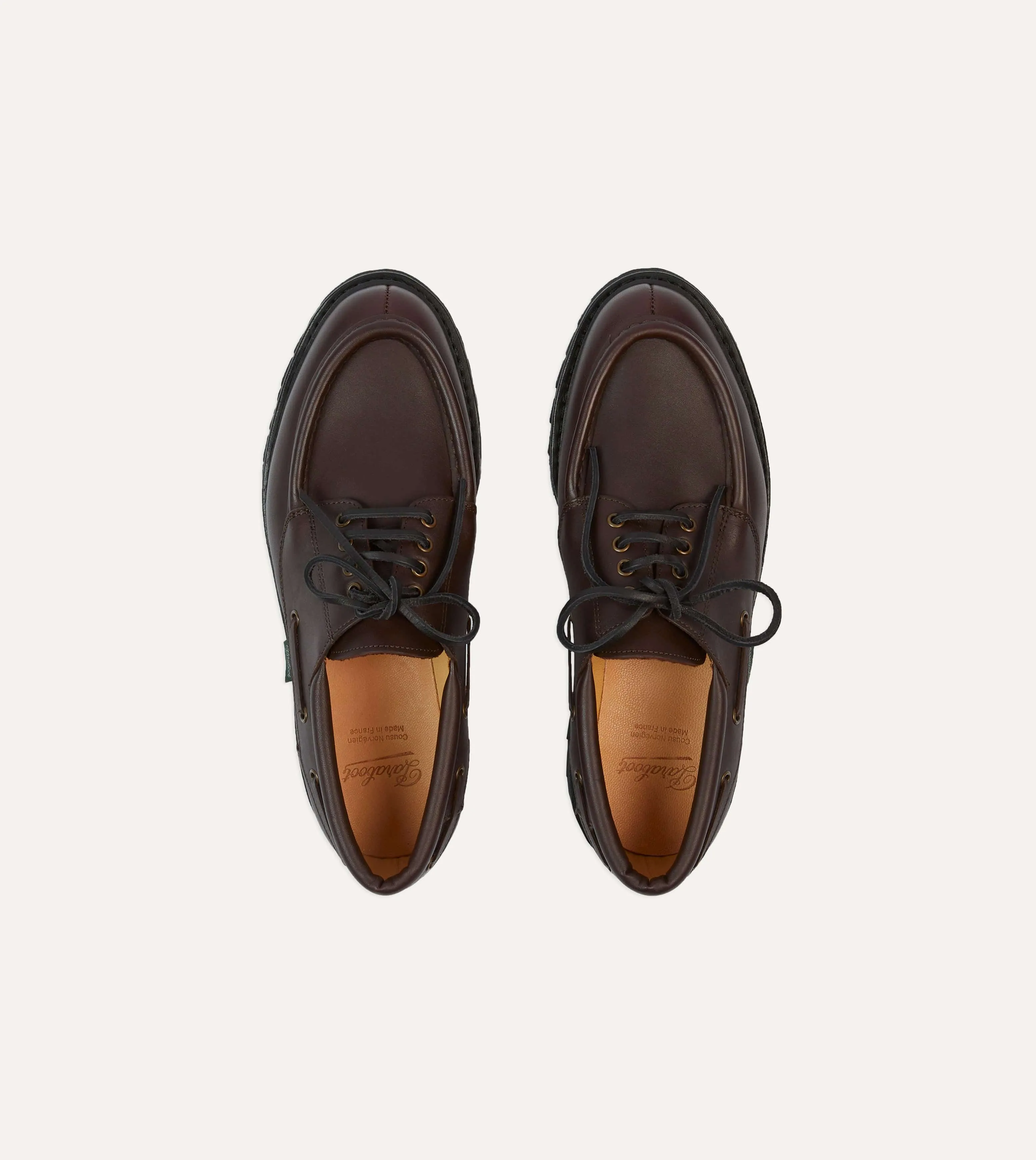 Paraboot Chimey Dark Brown Calf Leather Derby Shoe sold by Drake's London product image thumbnail 4