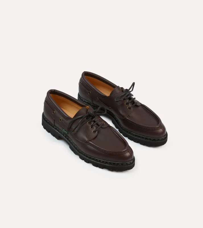 Paraboot Chimey Dark Brown Calf Leather Derby Shoe sold by Drake's London