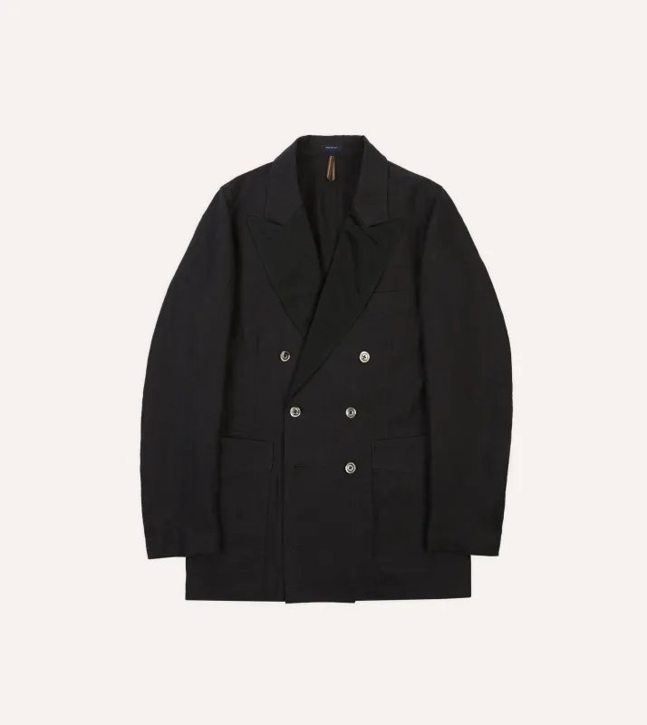 Black Linen Games Mk. V Dinner Jacket sold by Drake's London