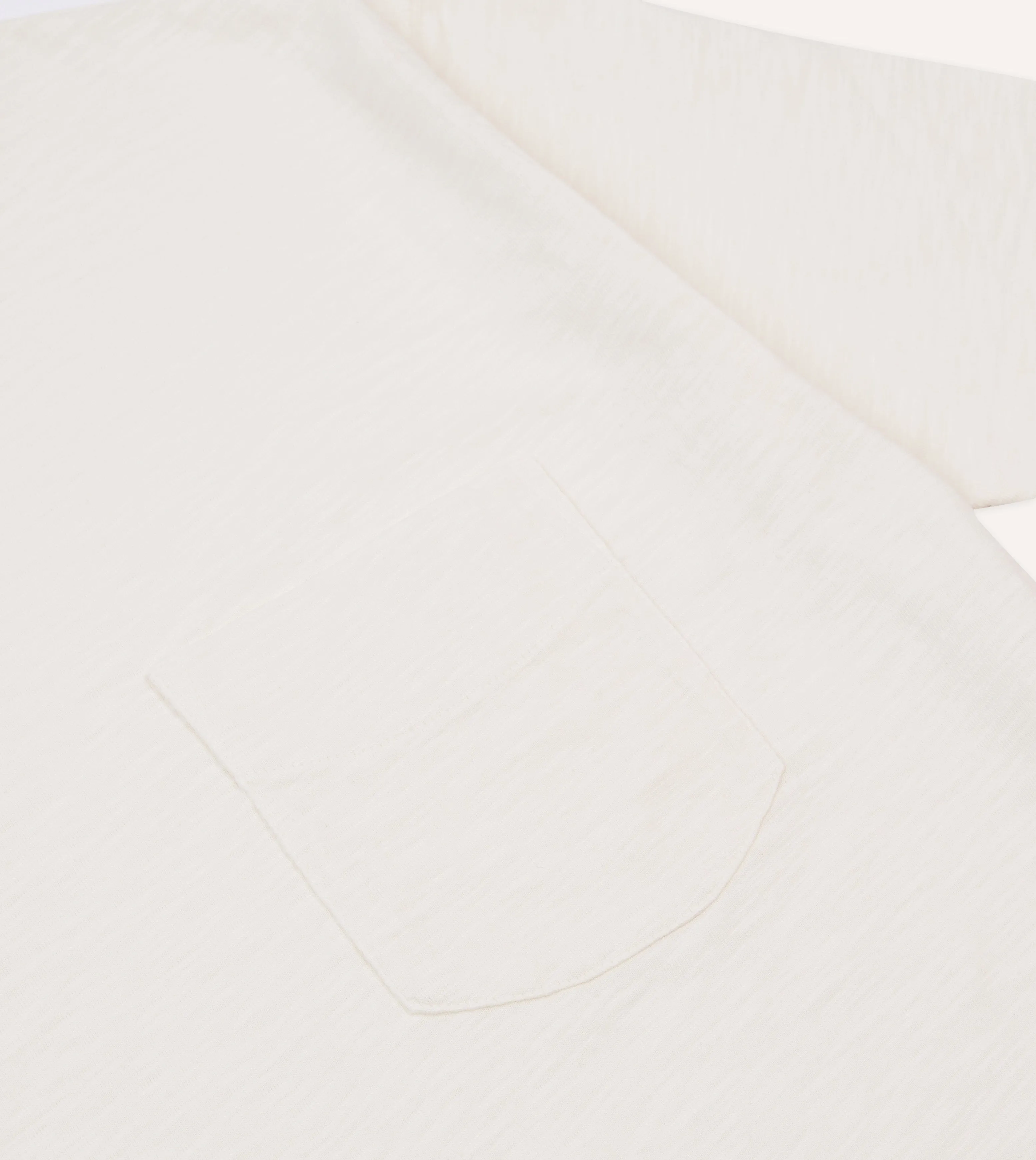 Antique White Flamé Cotton Crew Neck Hiking T-Shirt sold by Drake's London product image thumbnail 4