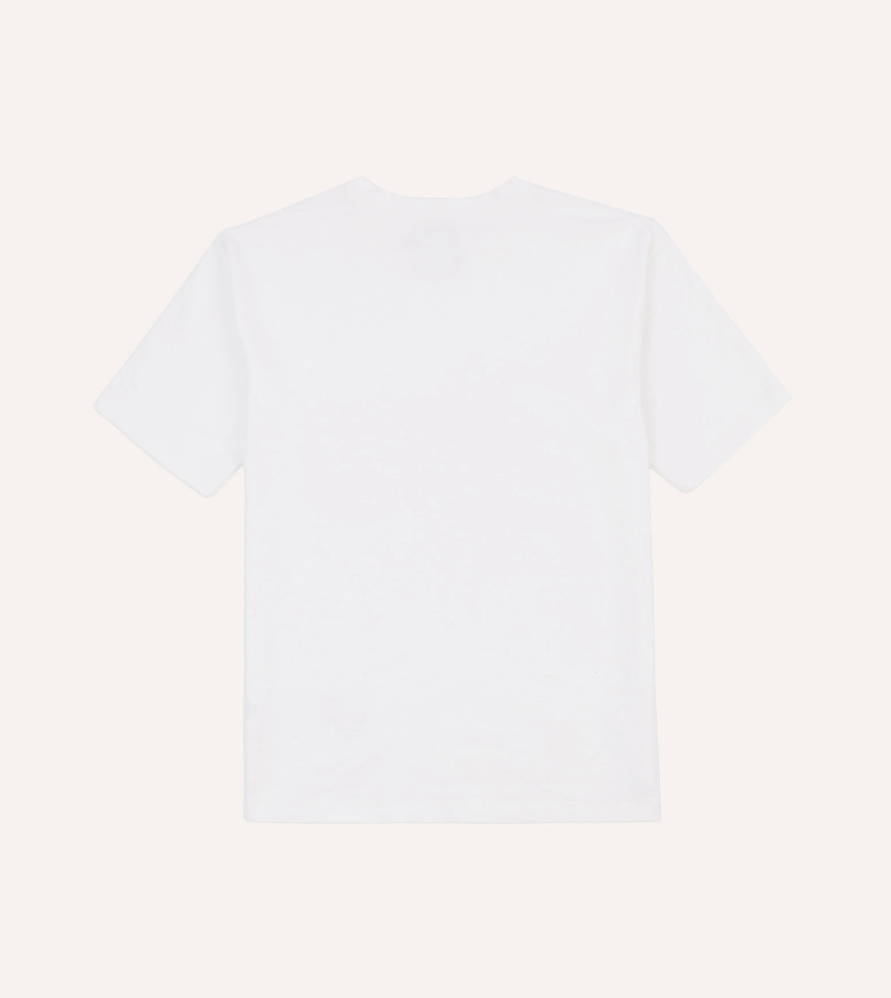White Flamé Cotton Crew Neck Hiking T-Shirt sold by Drake's London product image thumbnail 5