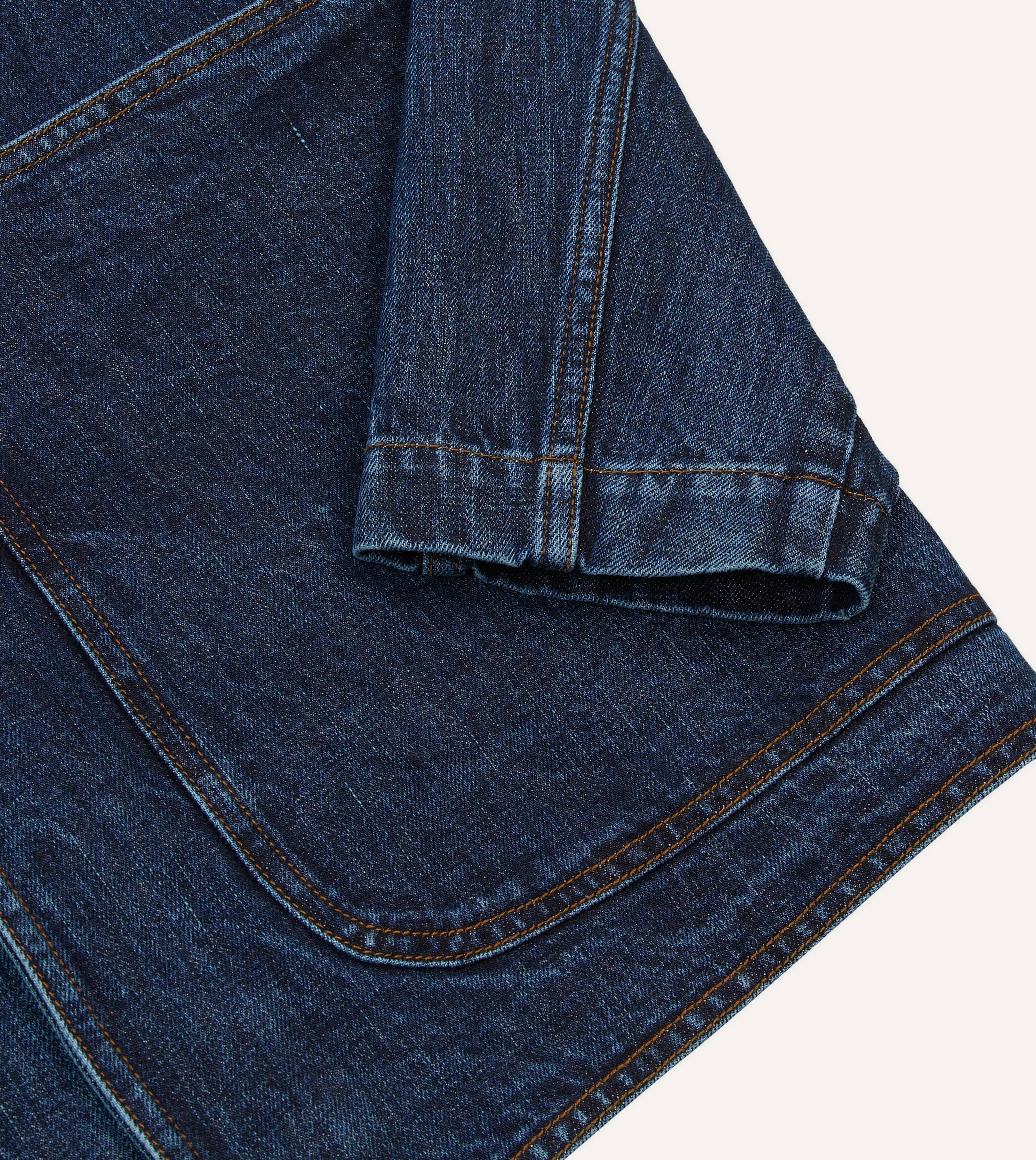 Stone Wash Denim Field Jacket sold by Drake's London product image thumbnail 4