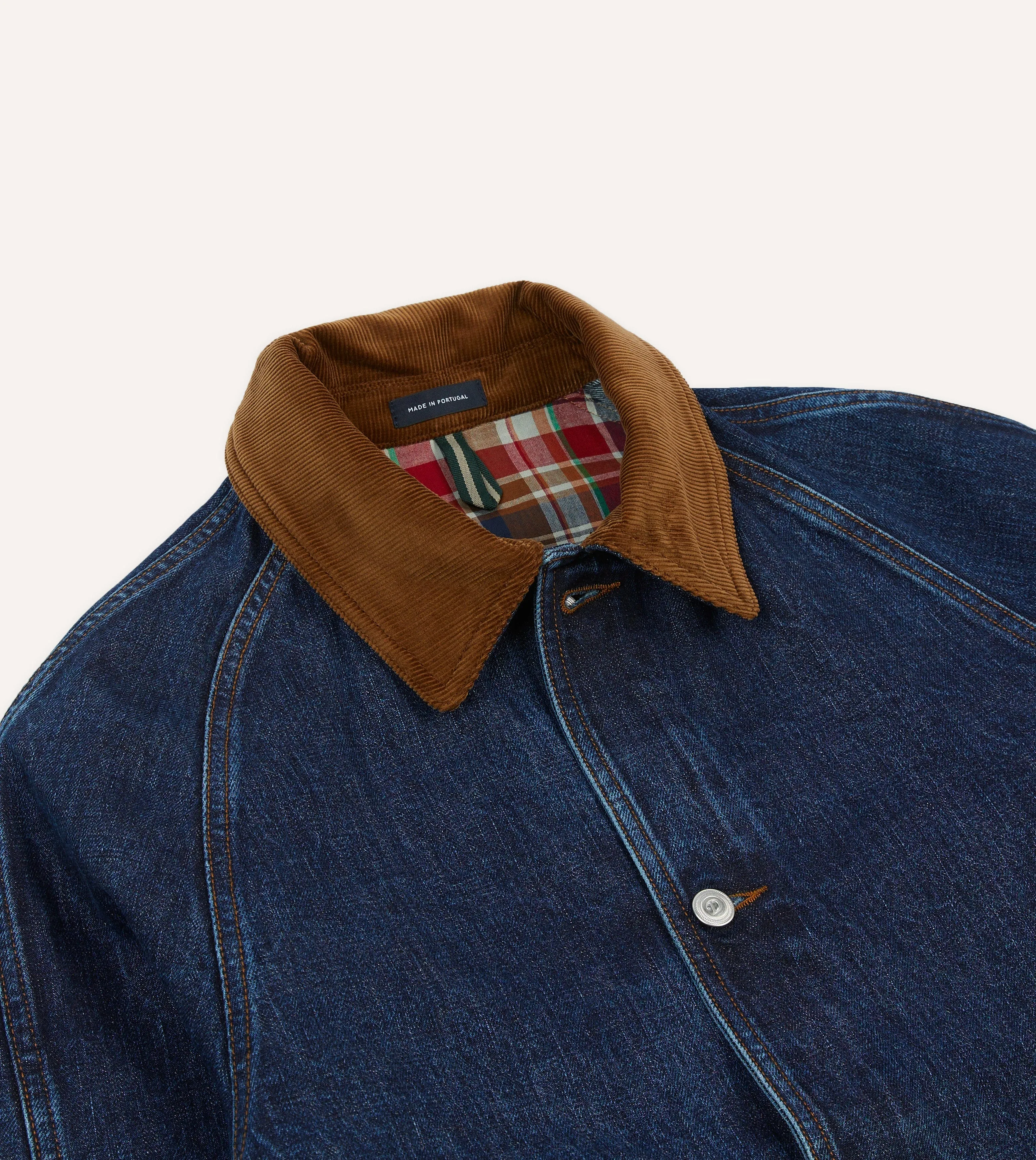 Stone Wash Denim Field Jacket sold by Drake's London product image thumbnail 3