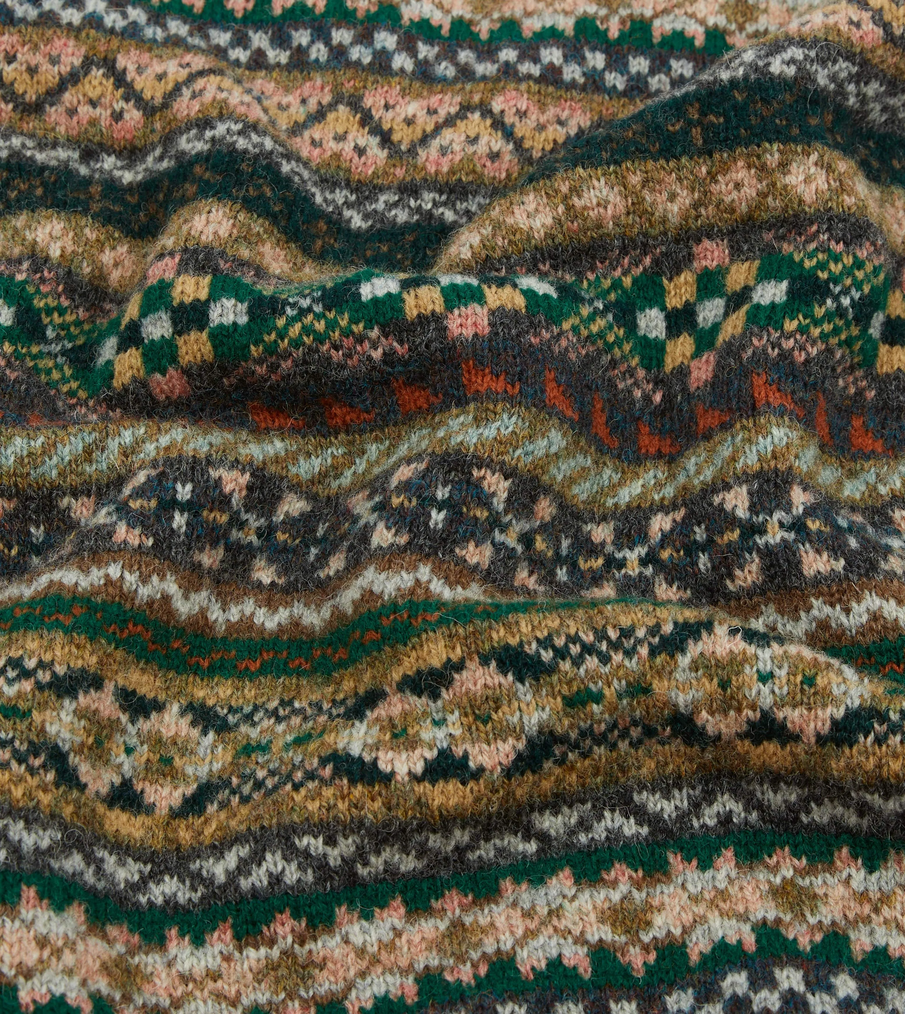 Grey Fair Isle Lambswool Sleeveless V-Neck Jumper sold by Drake's London product image thumbnail 2