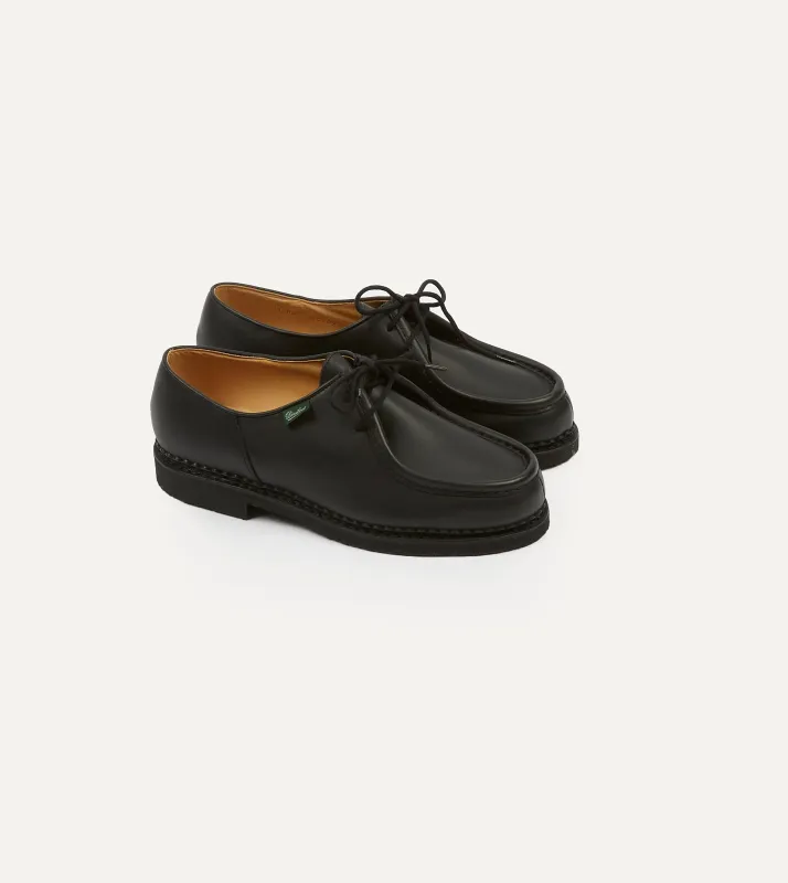 Paraboot Michael Black Calf Leather Derby Shoe sold by Drake's London