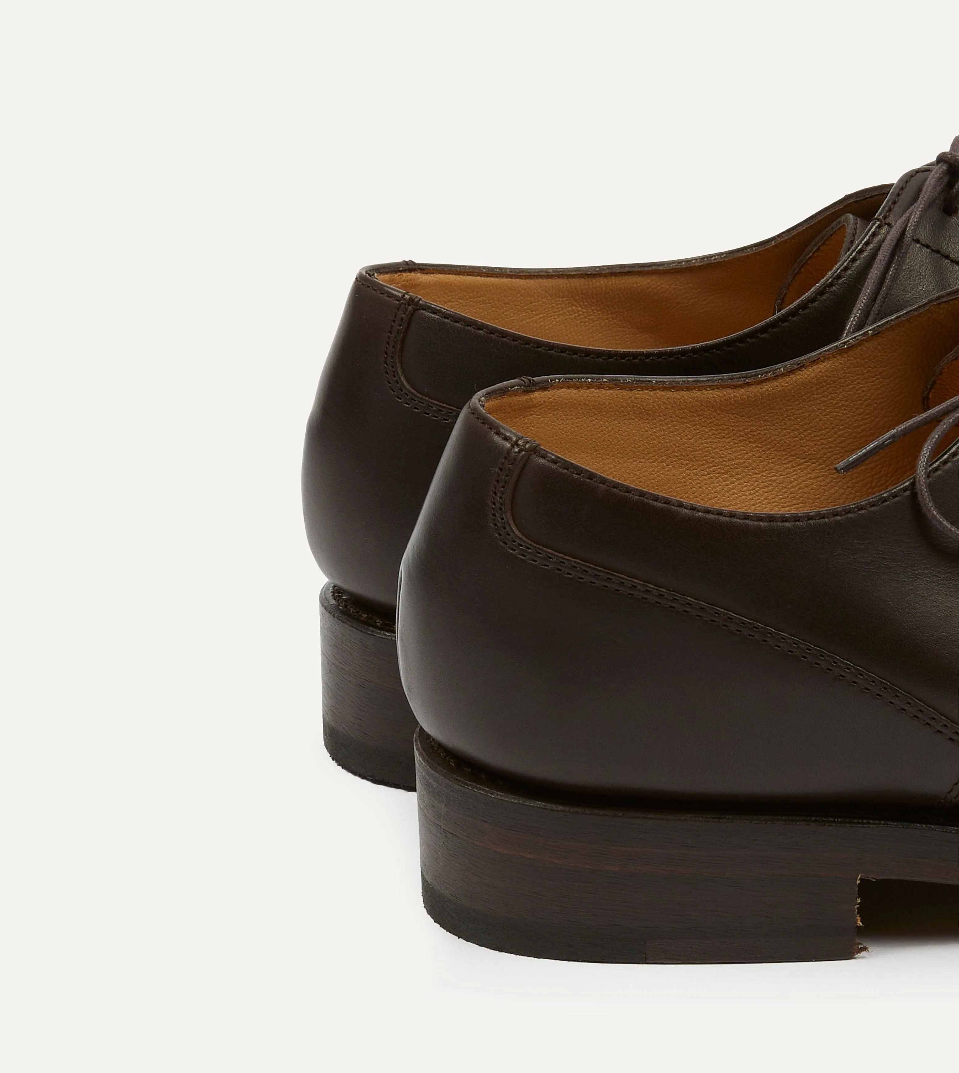 Paraboot Chambord Brown Calf Leather Derby Shoe sold by Drake's London product image thumbnail 4