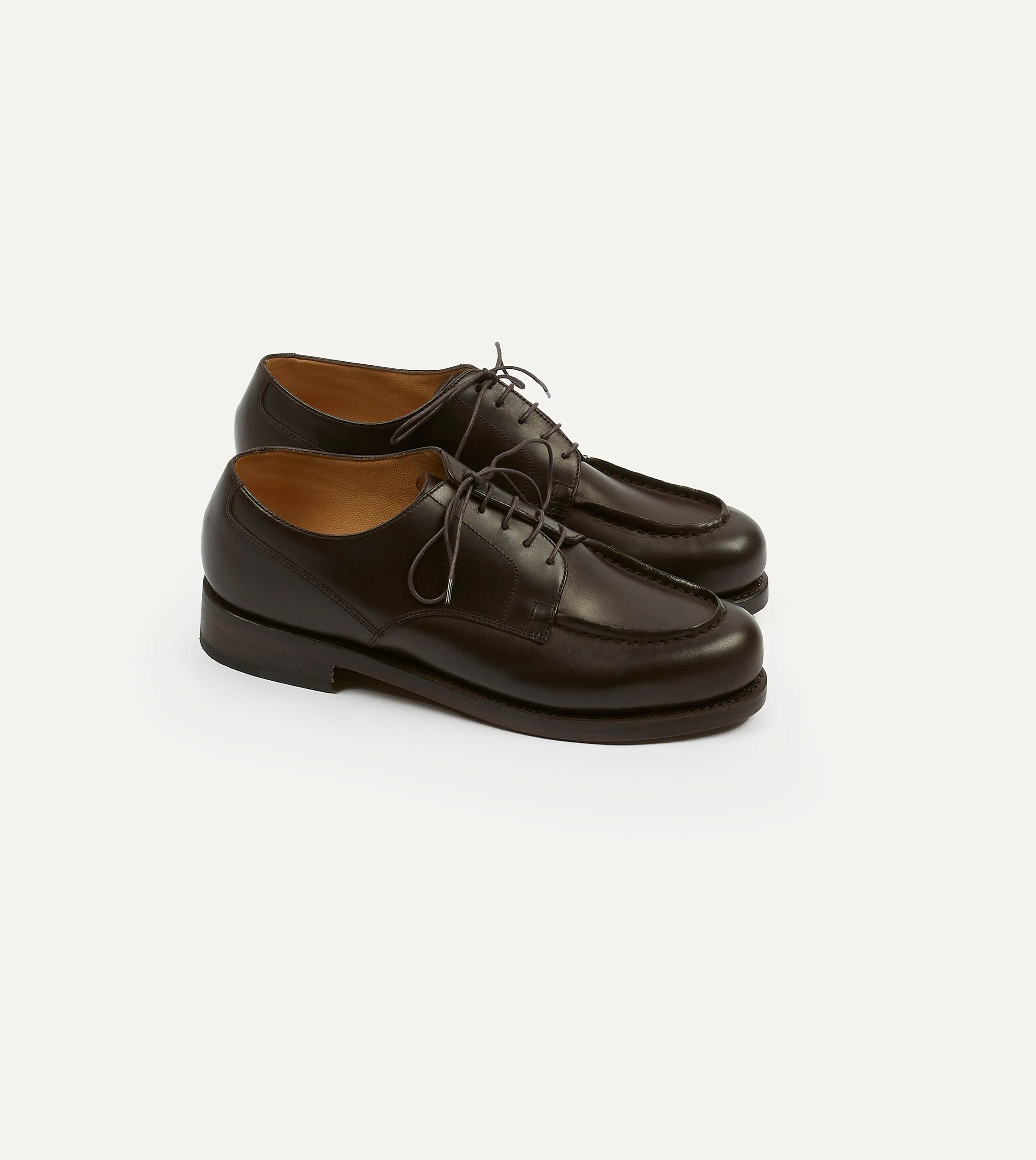 Paraboot Chambord Brown Calf Leather Derby Shoe sold by Drake's London
