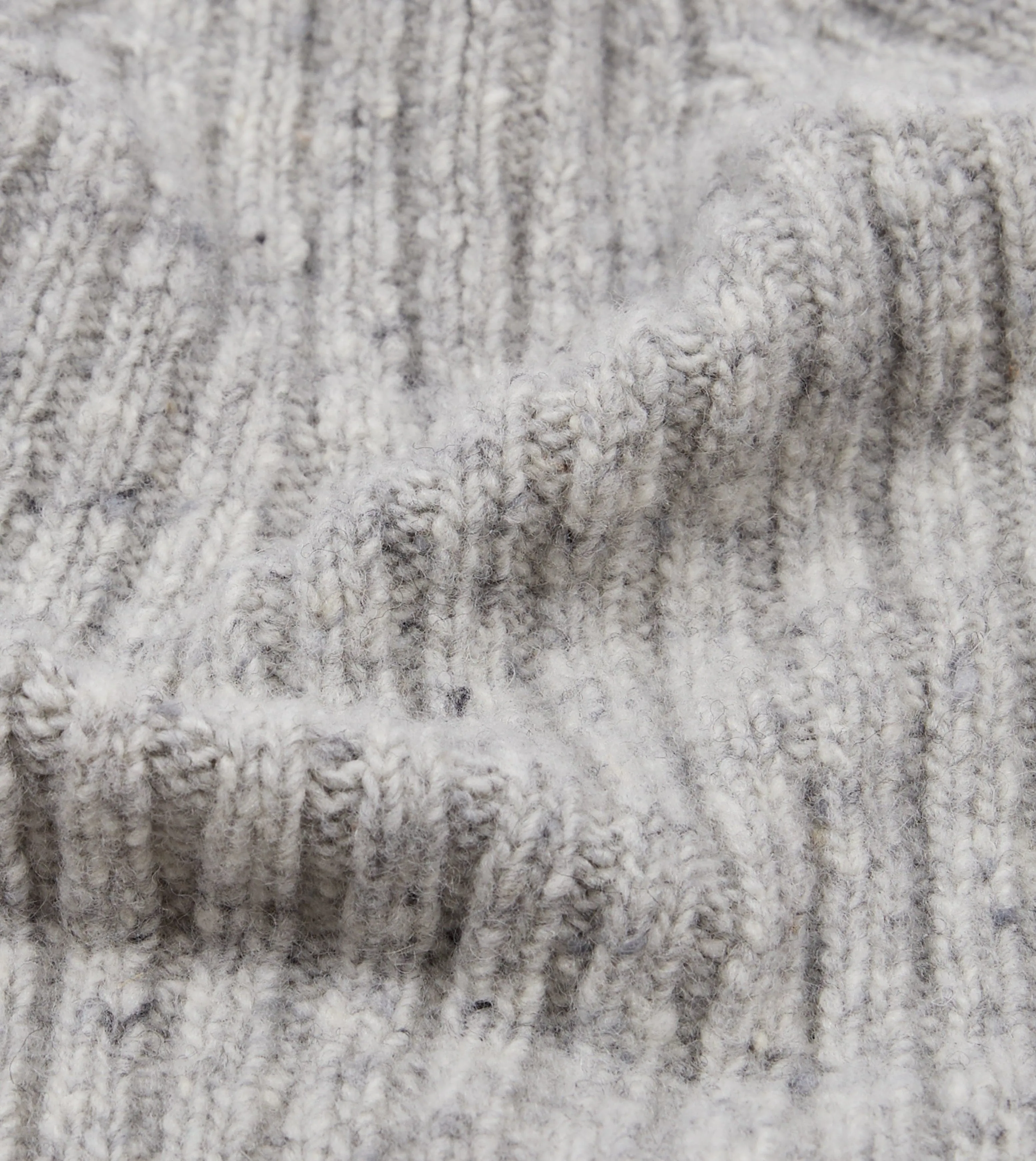 Light Grey Donegal Ribbed Merino Knit Cap sold by Drake's London product image thumbnail 2
