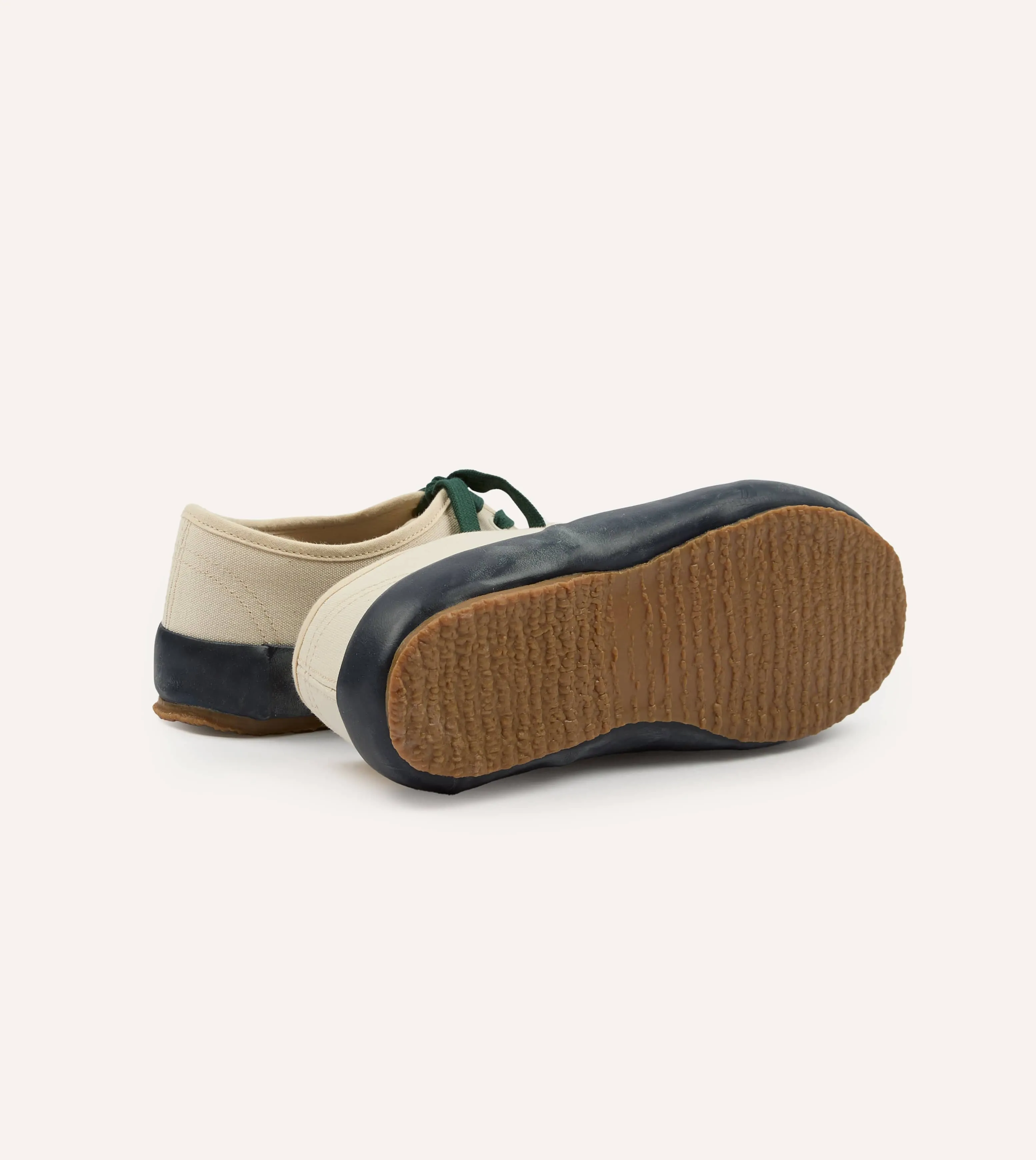 Drake's By Reproduction of Found Ecru and Navy Military Trainer sold by Drake's London product image thumbnail 2