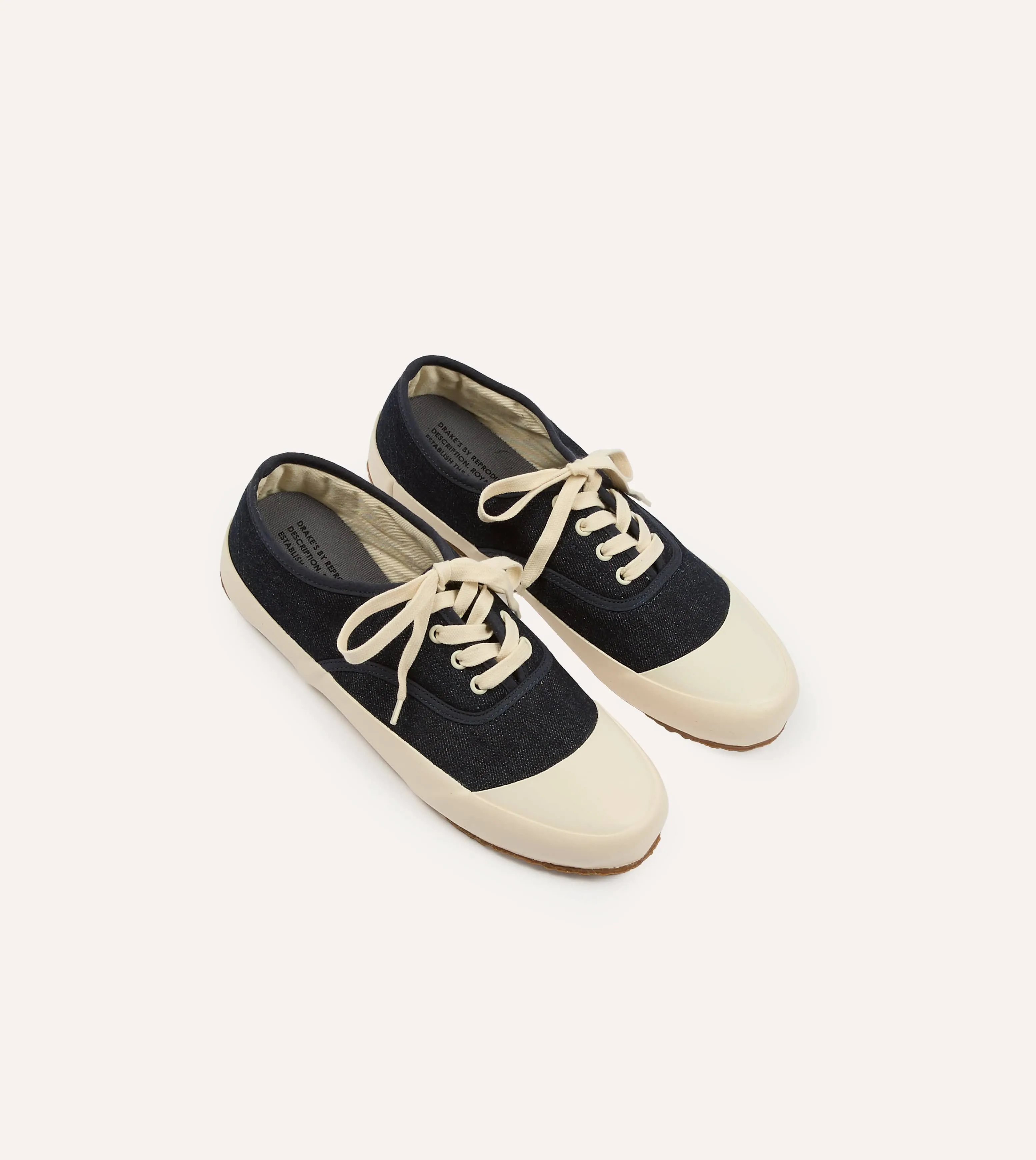 Drake's By Reproduction of Found Denim Military Trainer sold by Drake's London