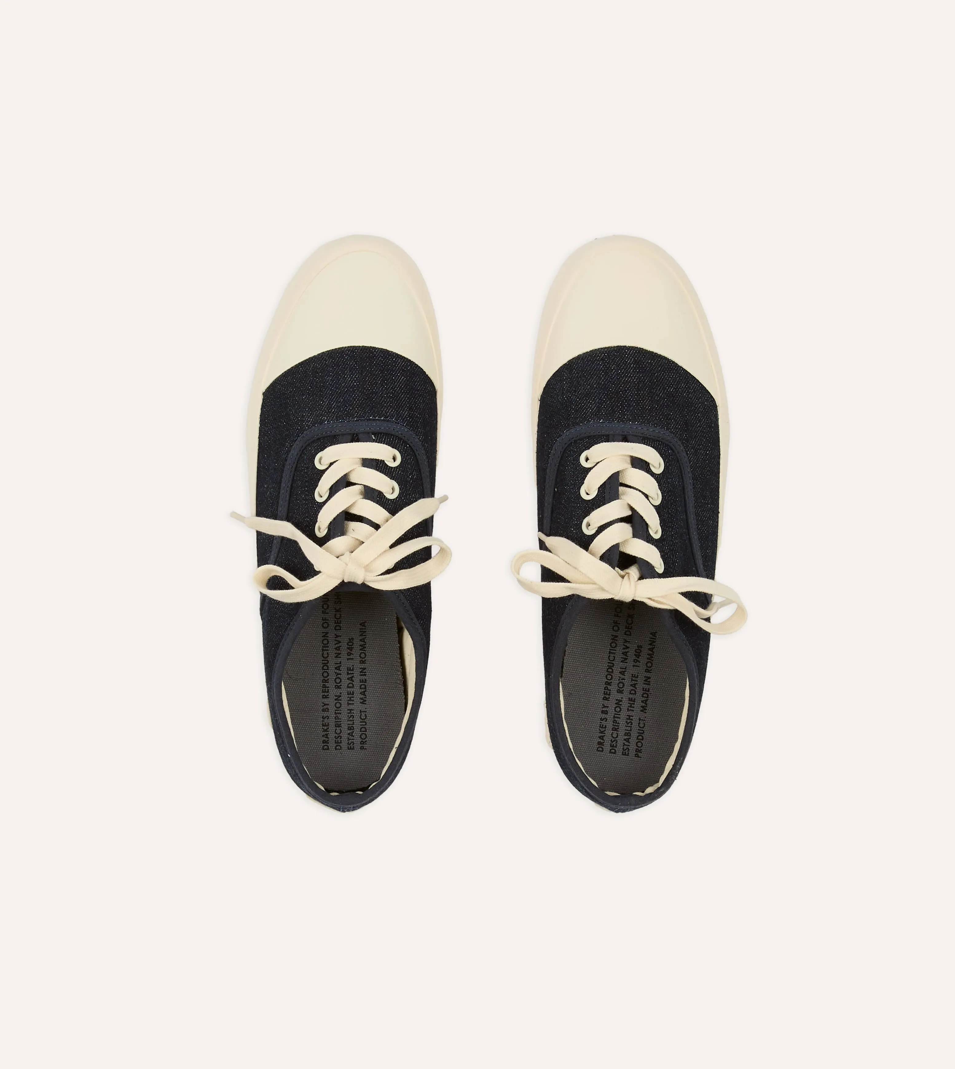 Drake's By Reproduction of Found Denim Military Trainer sold by Drake's London product image thumbnail 4