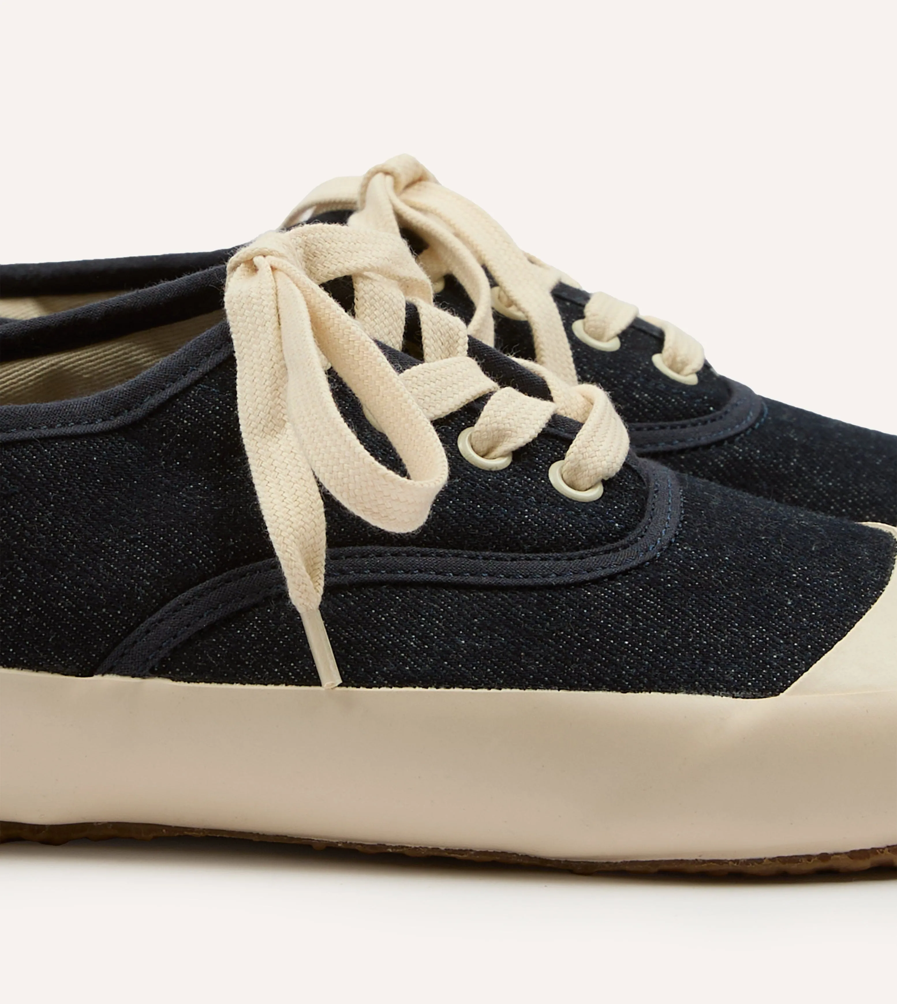 Drake's By Reproduction of Found Denim Military Trainer sold by Drake's London product image thumbnail 3