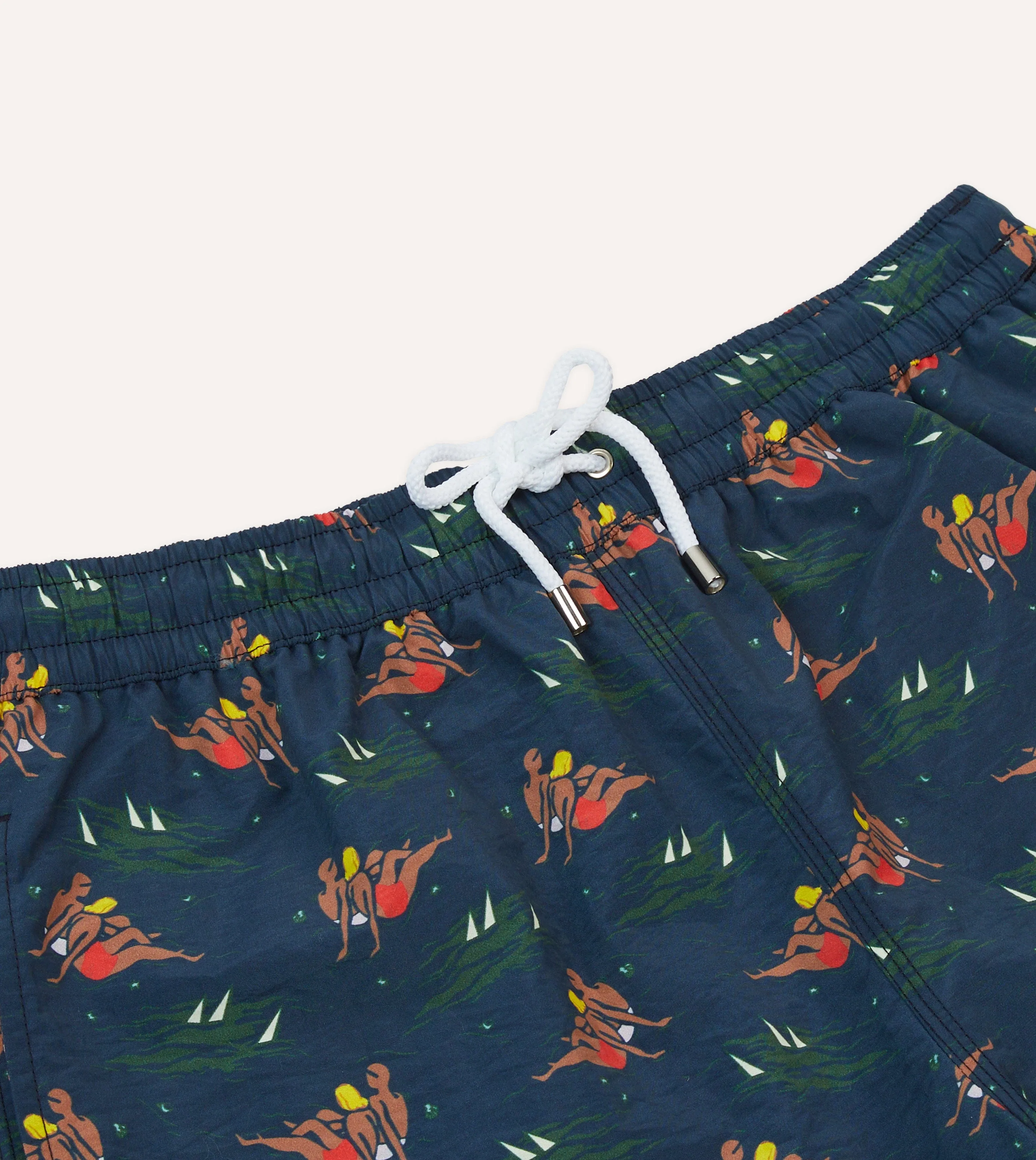 Bathers Print Nylon Drawstring Swim Shorts sold by Drake's London product image thumbnail 3