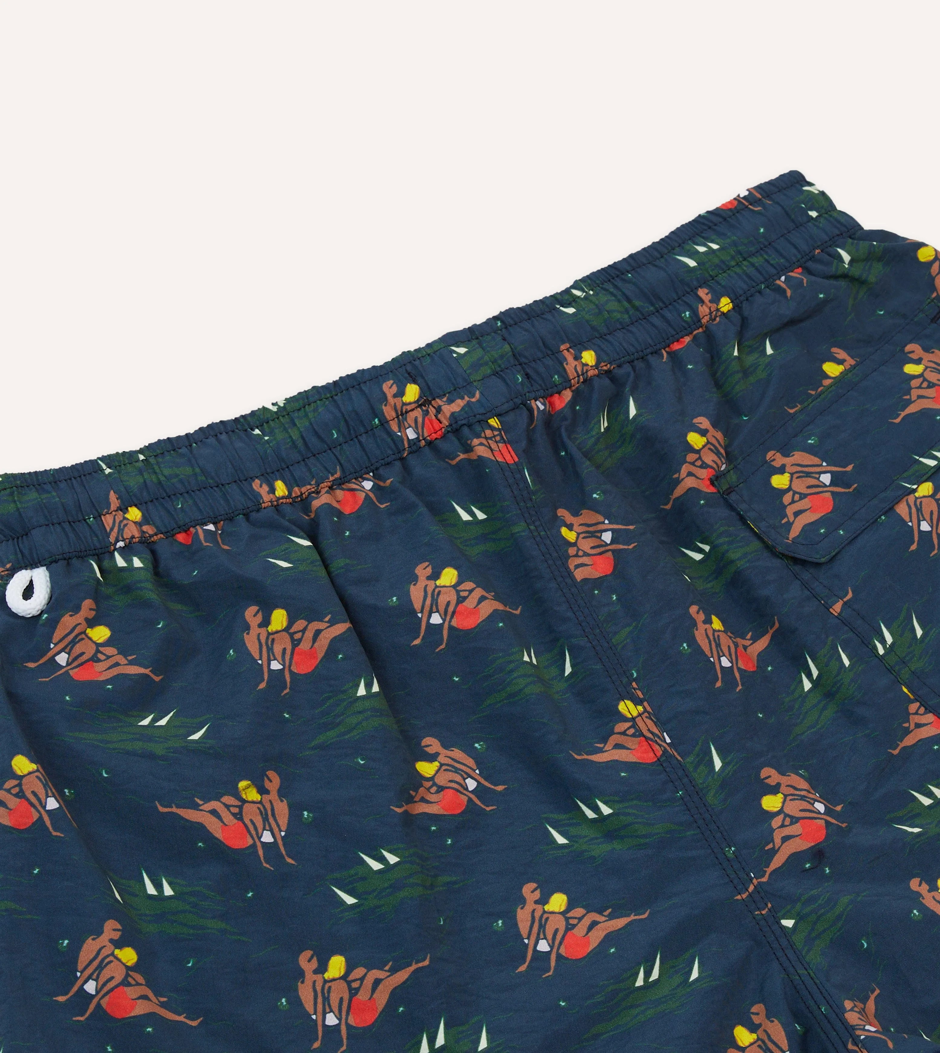 Bathers Print Nylon Drawstring Swim Shorts sold by Drake's London product image thumbnail 5