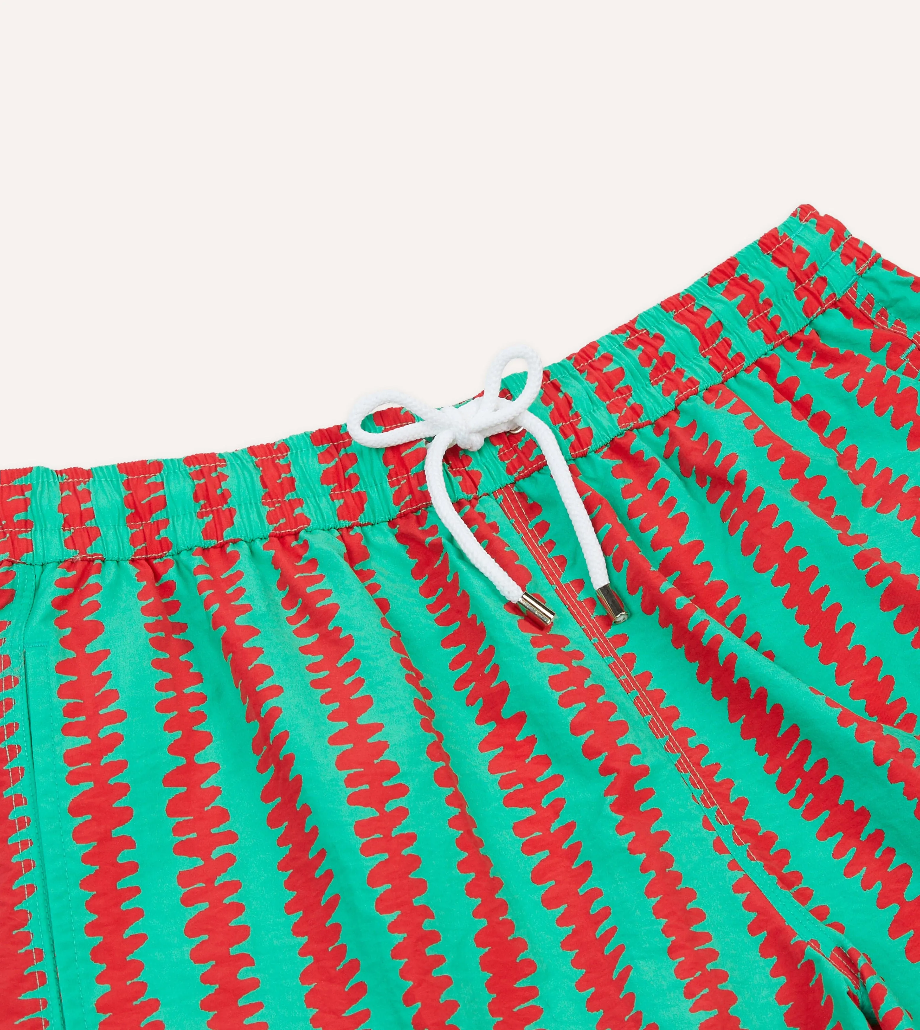 Kelim Stripe Print Nylon Drawstring Swim Shorts sold by Drake's London product image thumbnail 3