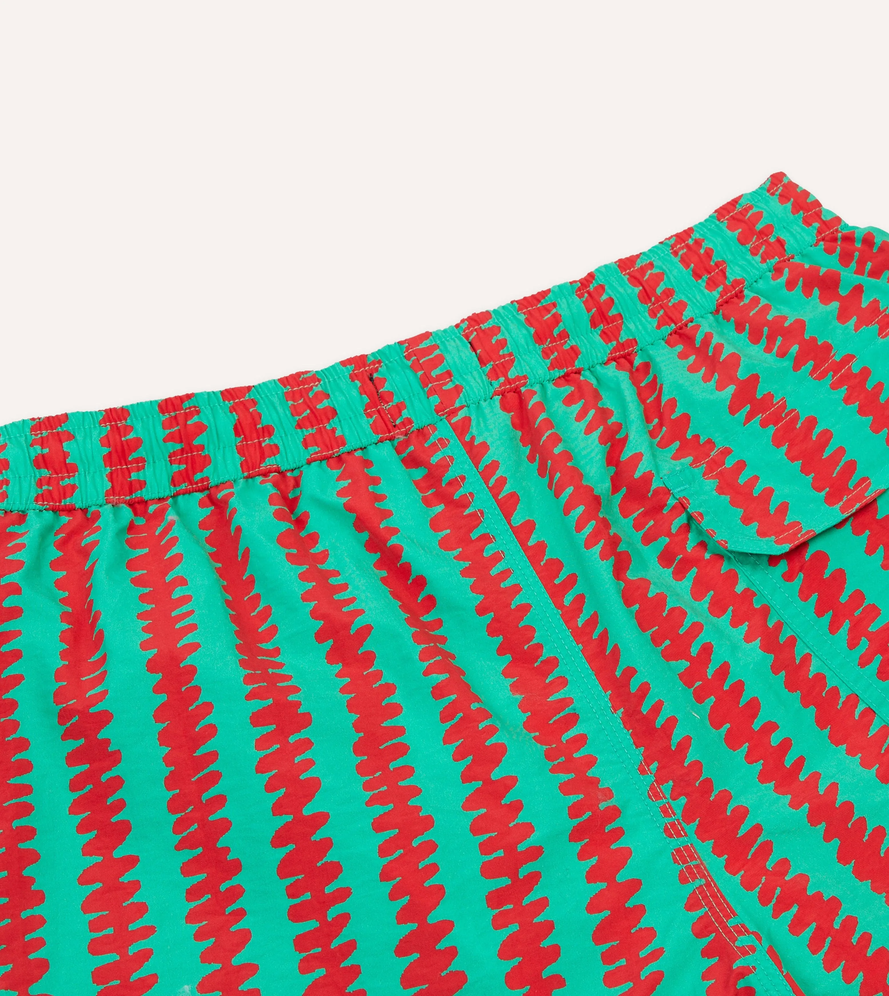 Kelim Stripe Print Nylon Drawstring Swim Shorts sold by Drake's London product image thumbnail 5