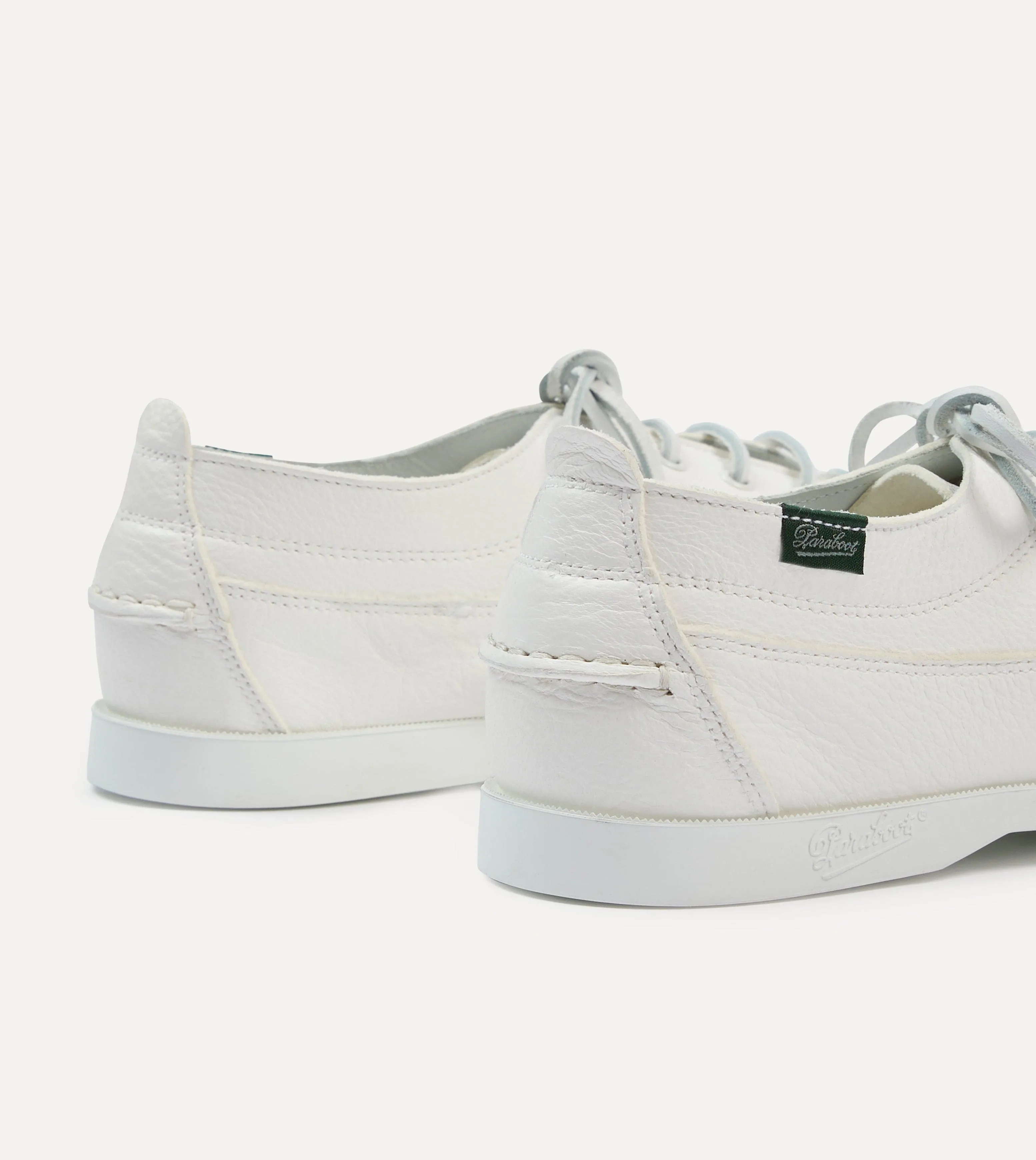 Paraboot Malibu White Deer Leather Boat Shoe sold by Drake's London product image thumbnail 5