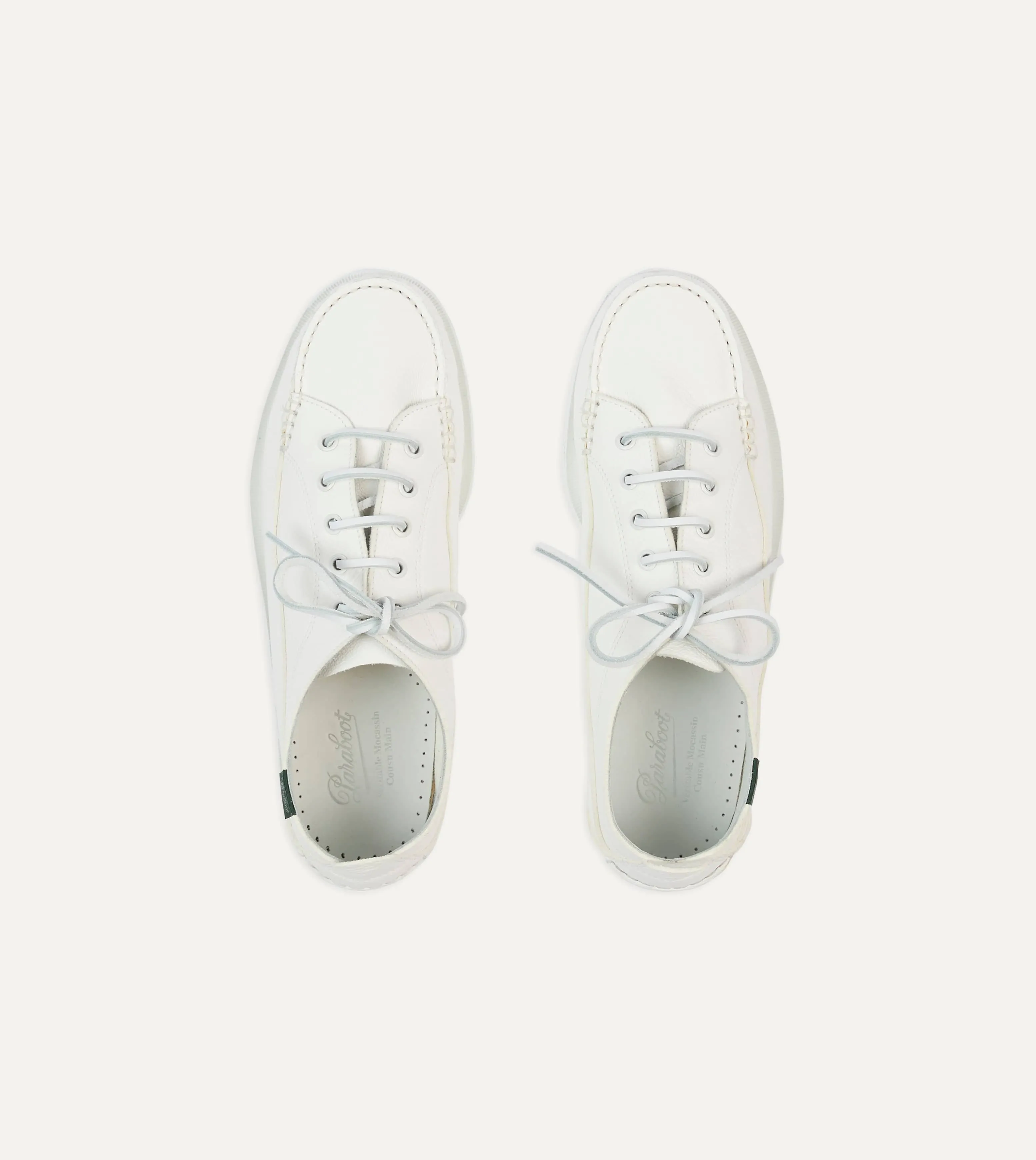 Paraboot Malibu White Deer Leather Boat Shoe sold by Drake's London product image thumbnail 4