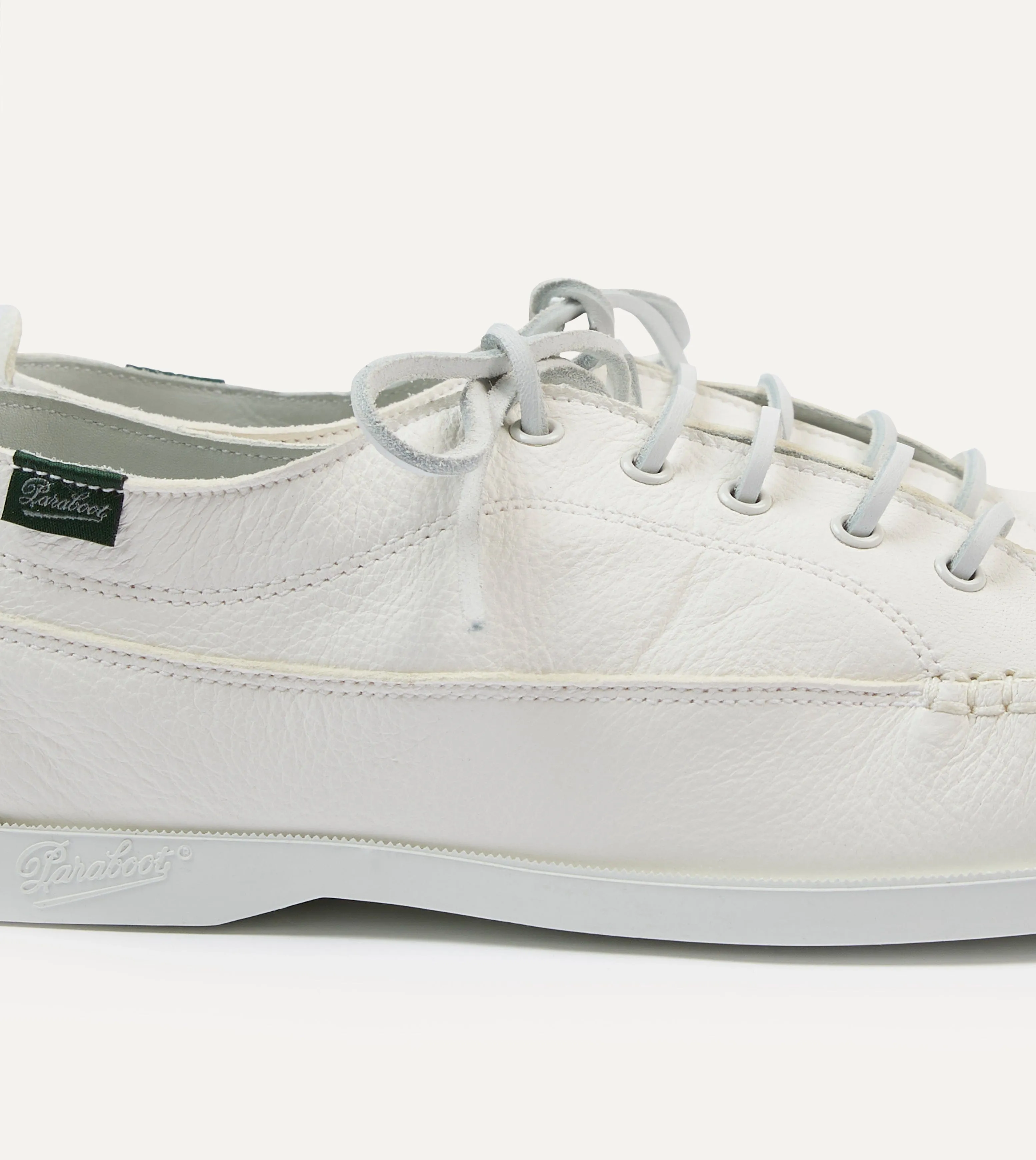 Paraboot Malibu White Deer Leather Boat Shoe sold by Drake's London product image thumbnail 3