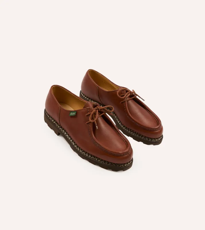 Paraboot Michael Brown Leather Derby Shoe sold by Drake's London