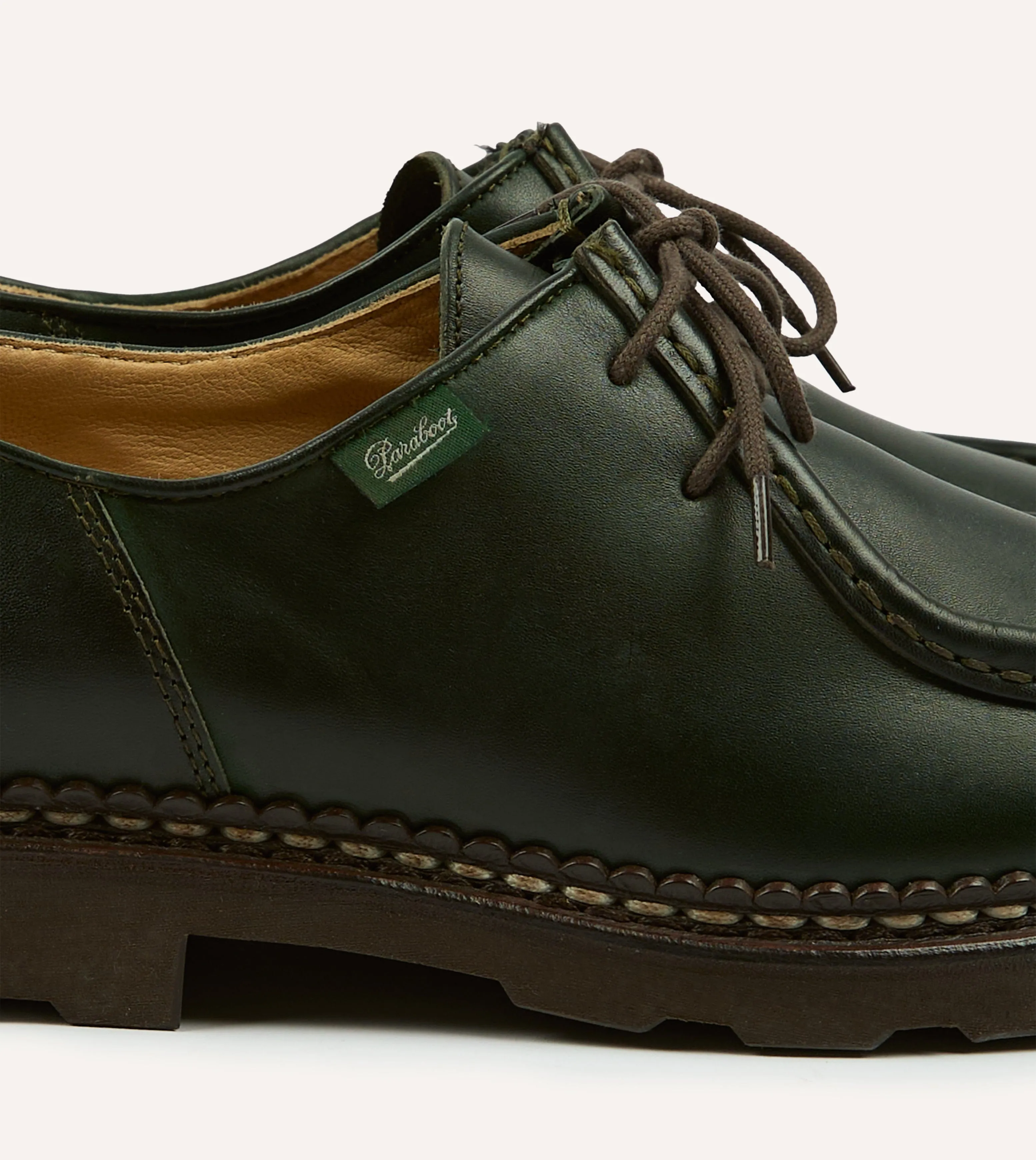 Paraboot Michael Green Leather Derby Shoe sold by Drake's London product image thumbnail 3